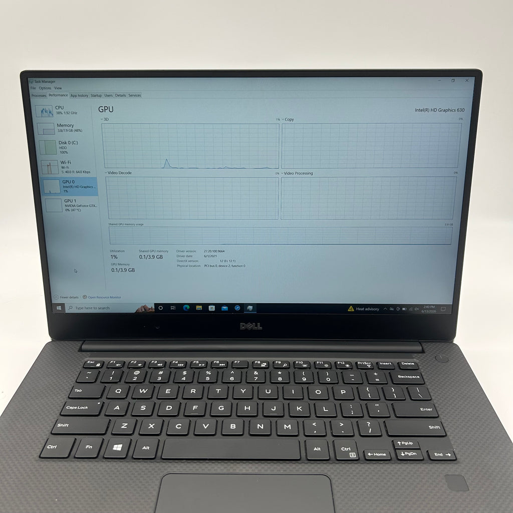 Dell XPS 15 9560 |i5-7300HQ|8GB RAM|GTX 1050|1TB HDD|