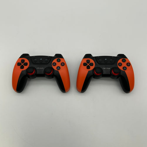 2.4G Wireless Controller Gamepad, 2 controllers, 1 game stick - M9 - Orange/Black