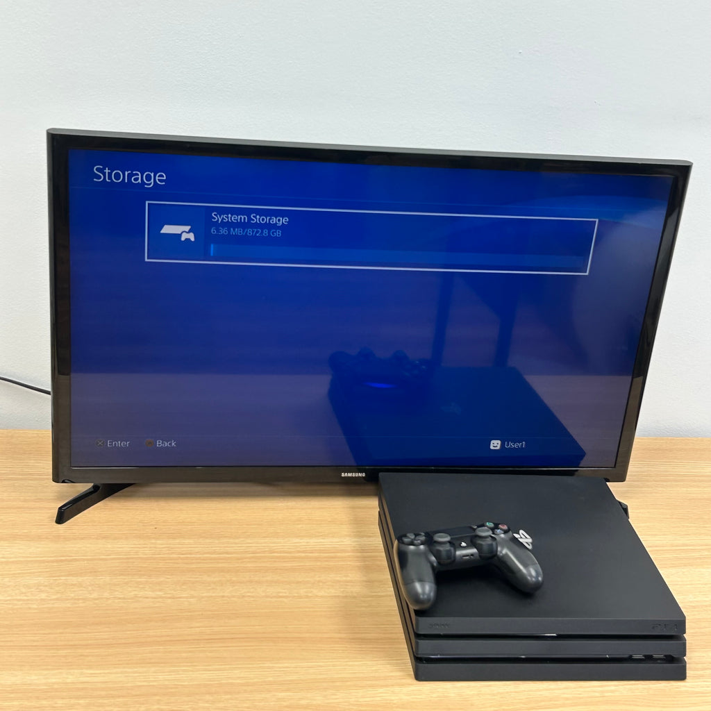 Sony PlayStation 4 Pro 1TB Game Console CUH-7215B W/ Controller