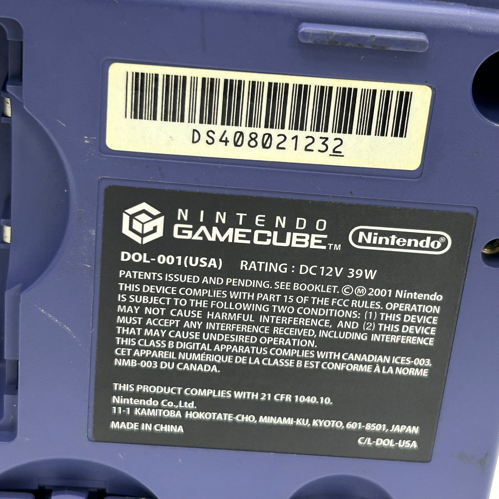 Nintendo GameCube Indigo DOL-001 Console Bundle 2 Controllers 2 Games TESTED