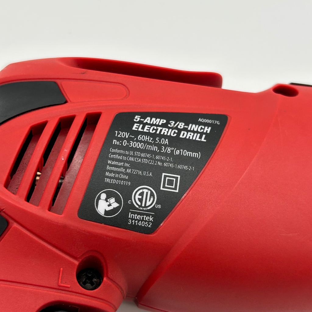 Hyper Tough 5 AMP 3/8 INCH ELECTRIC DRILL 120V 3/8" Electric Drill