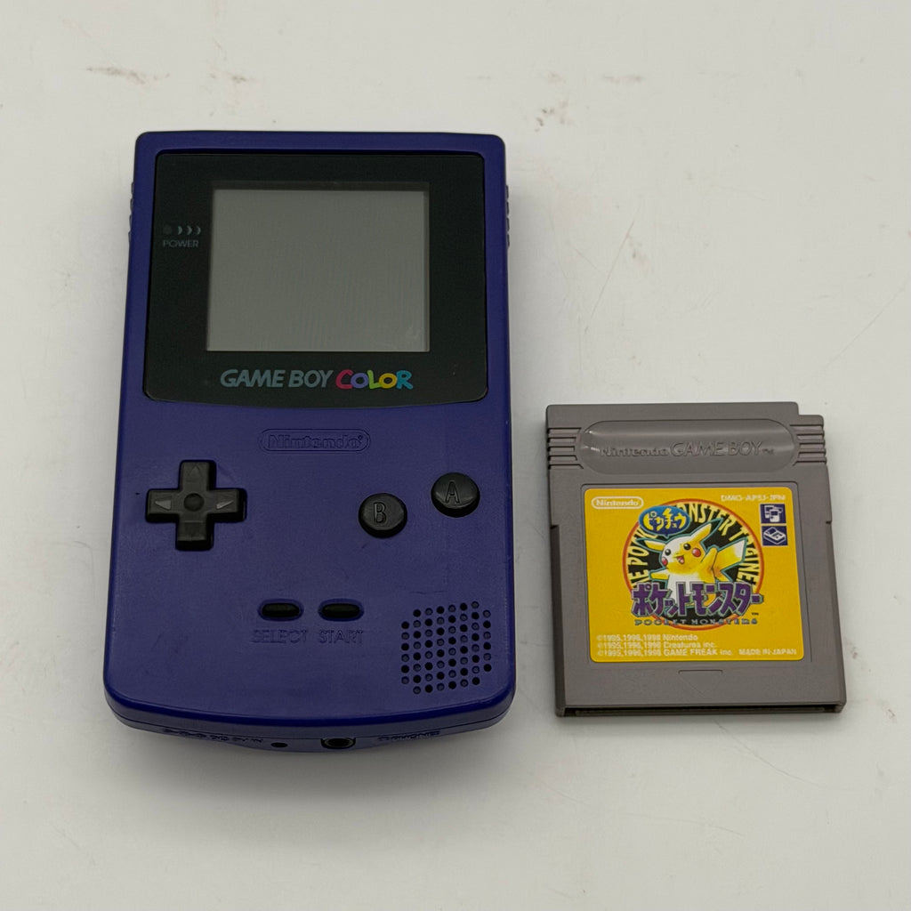 Nintendo Game Boy Color (CGB-001) 1998 Purple w/ Pocket Monster Game - Tested