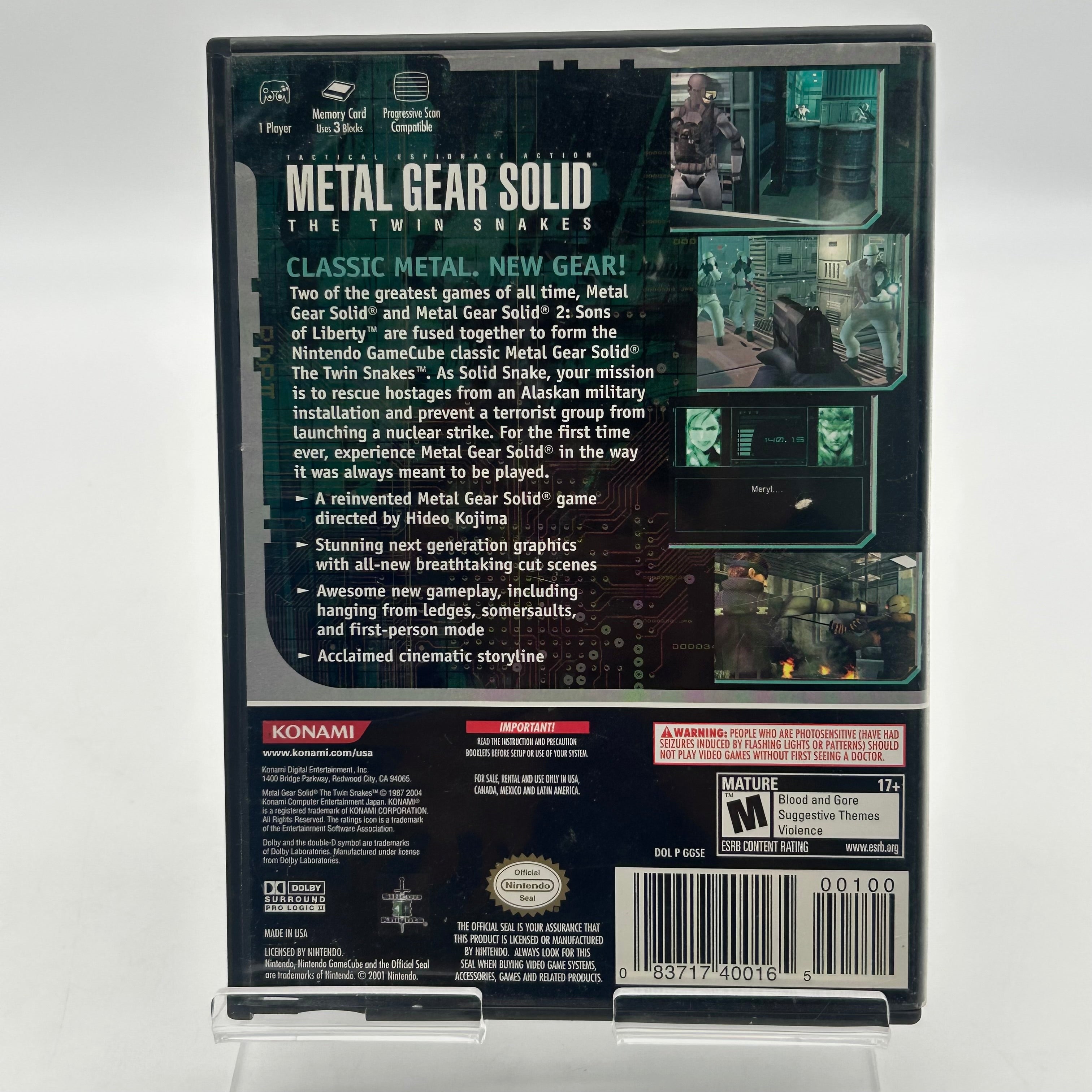 Metal Gear Solid: The Twin Snakes Nintendo GameCube w/ Case & Manual