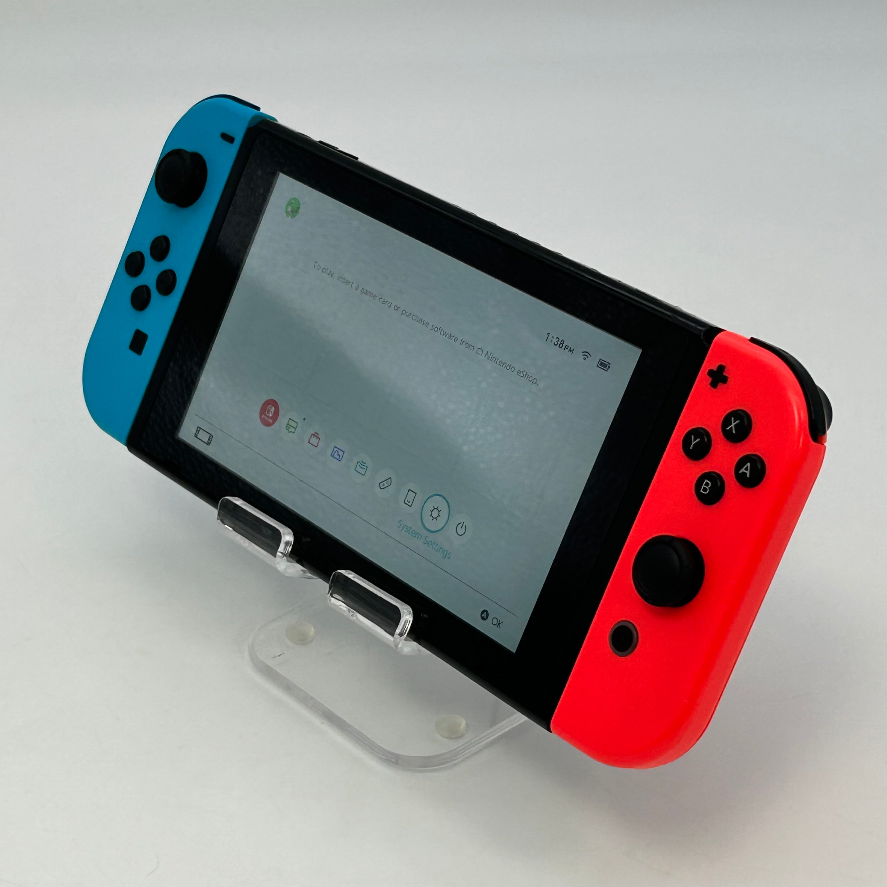 Nintendo Switch HAC-001(-01) - Neon Red/Neon Blue 32GB Handheld Black Console Set