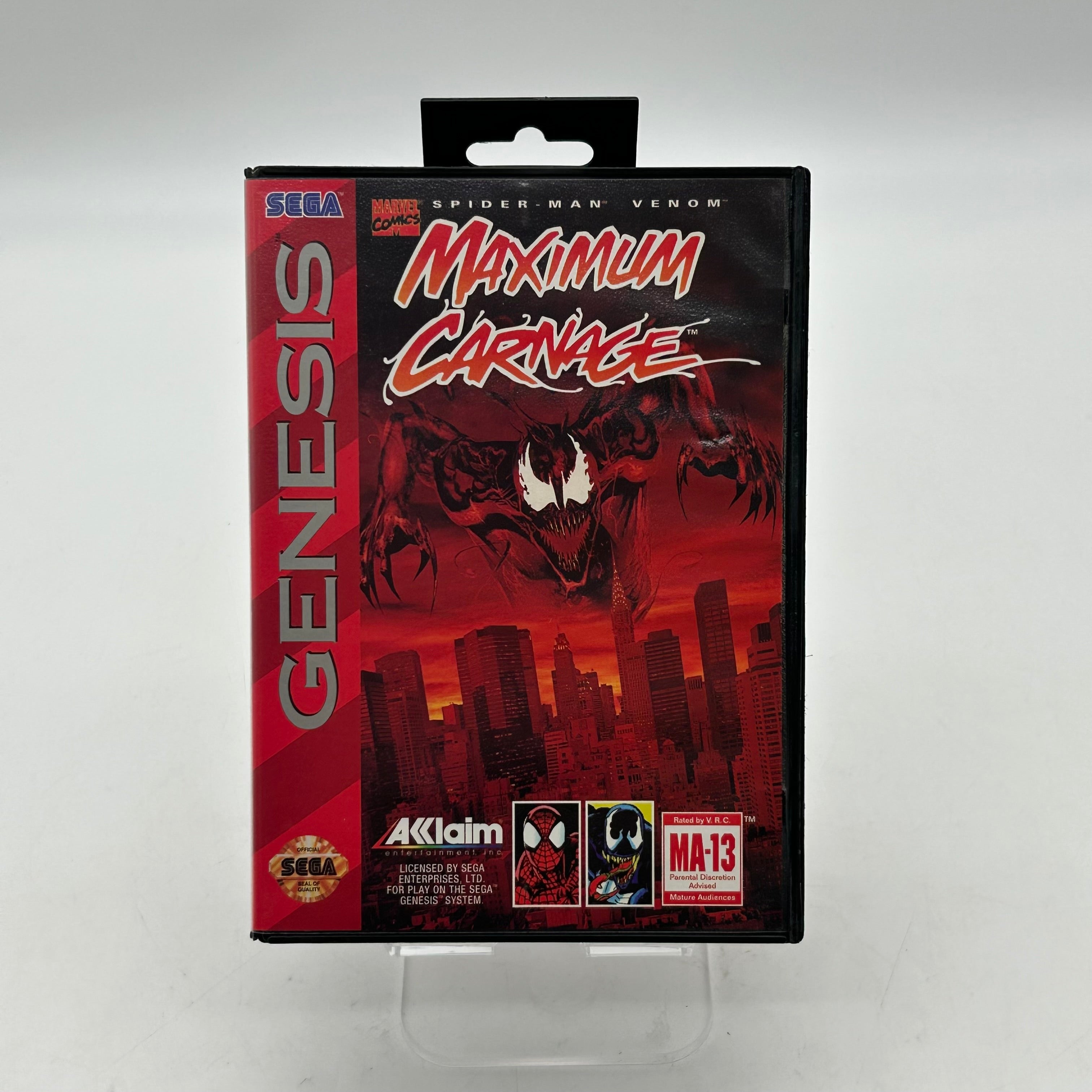 Spider-Man Venom Maximum Carnage Sega Genesis Case, Game, Manual - Tested