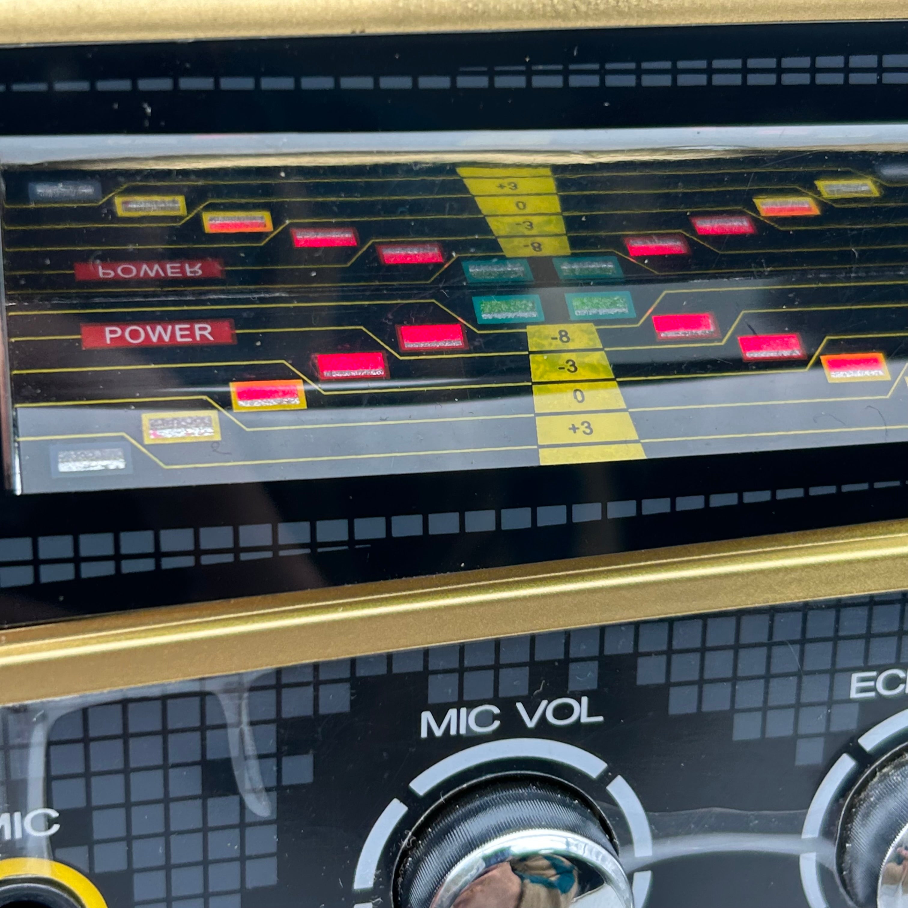 LASONIC I-931 BOOMBOX Gold Pro Audio Equipment with Bag - Used