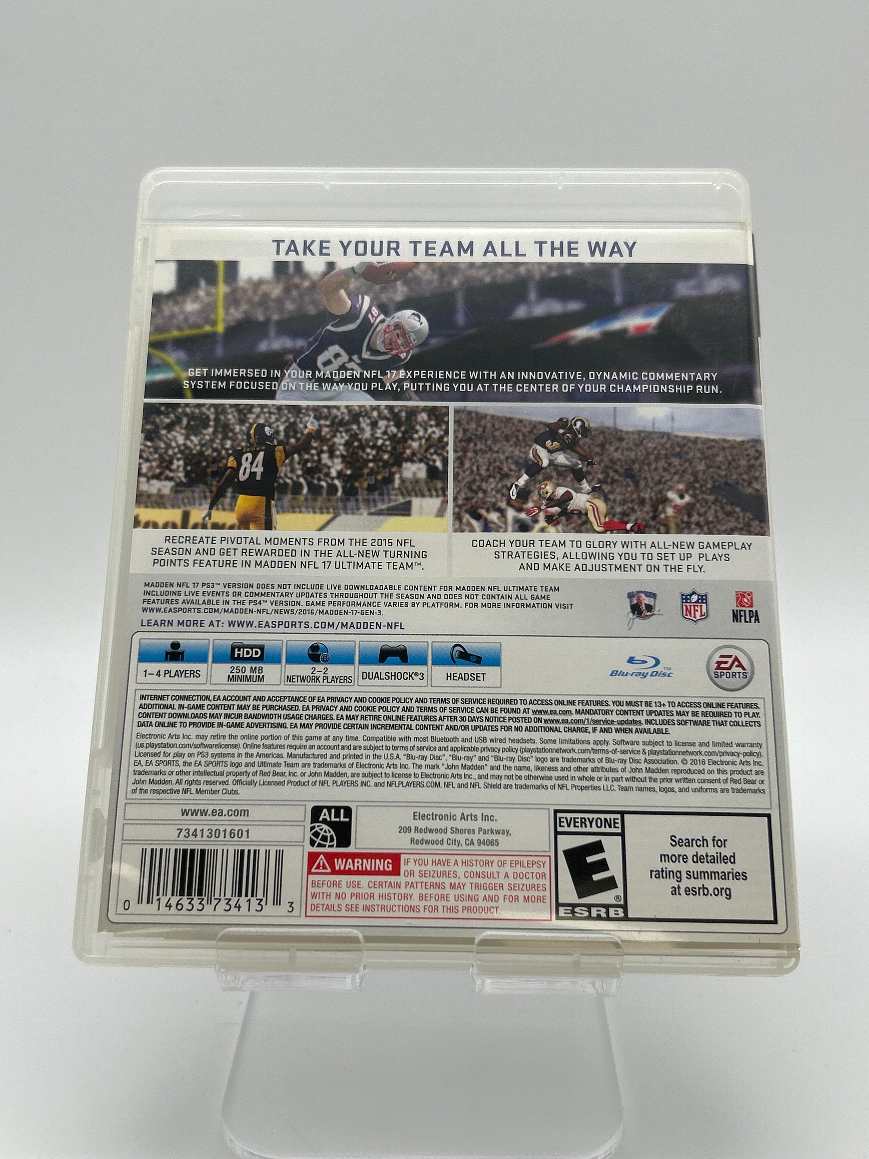 Playstation 3 Madden NFL 17 Video Game With Manual and Case - Used