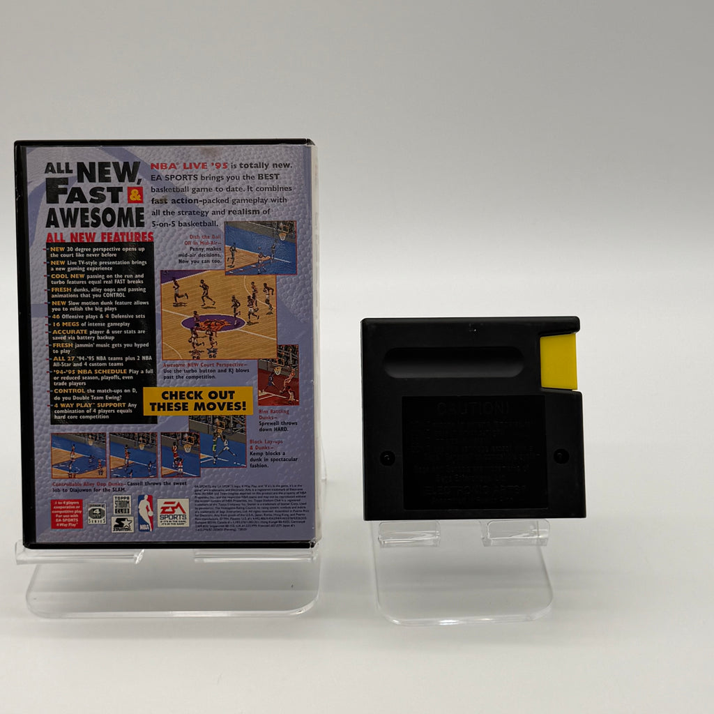 Sega Genesis NBA Live 95 Video Game Complete With Case Manual Inserts