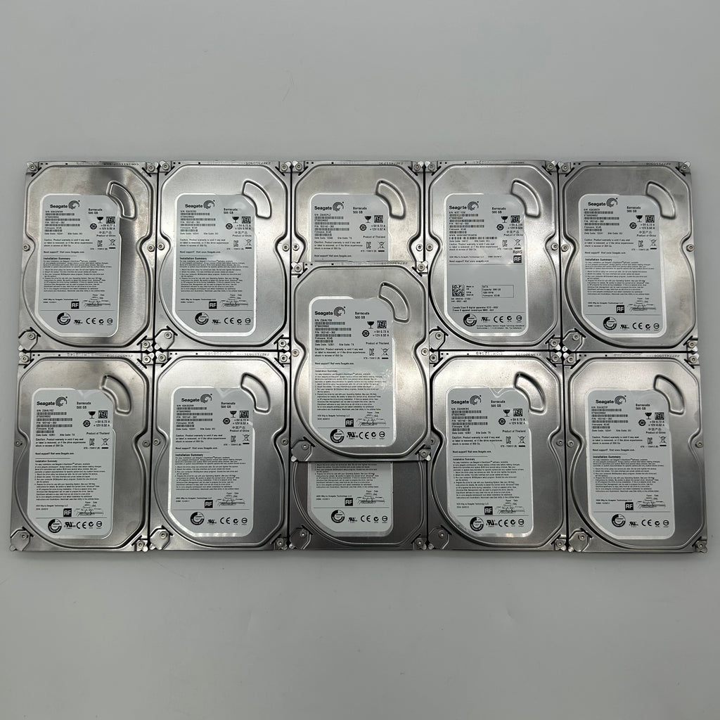 Lot of 11 Seagate Barracuda 500GB 3.5" SATA Hard Drives ST500DM002 UNTESTED