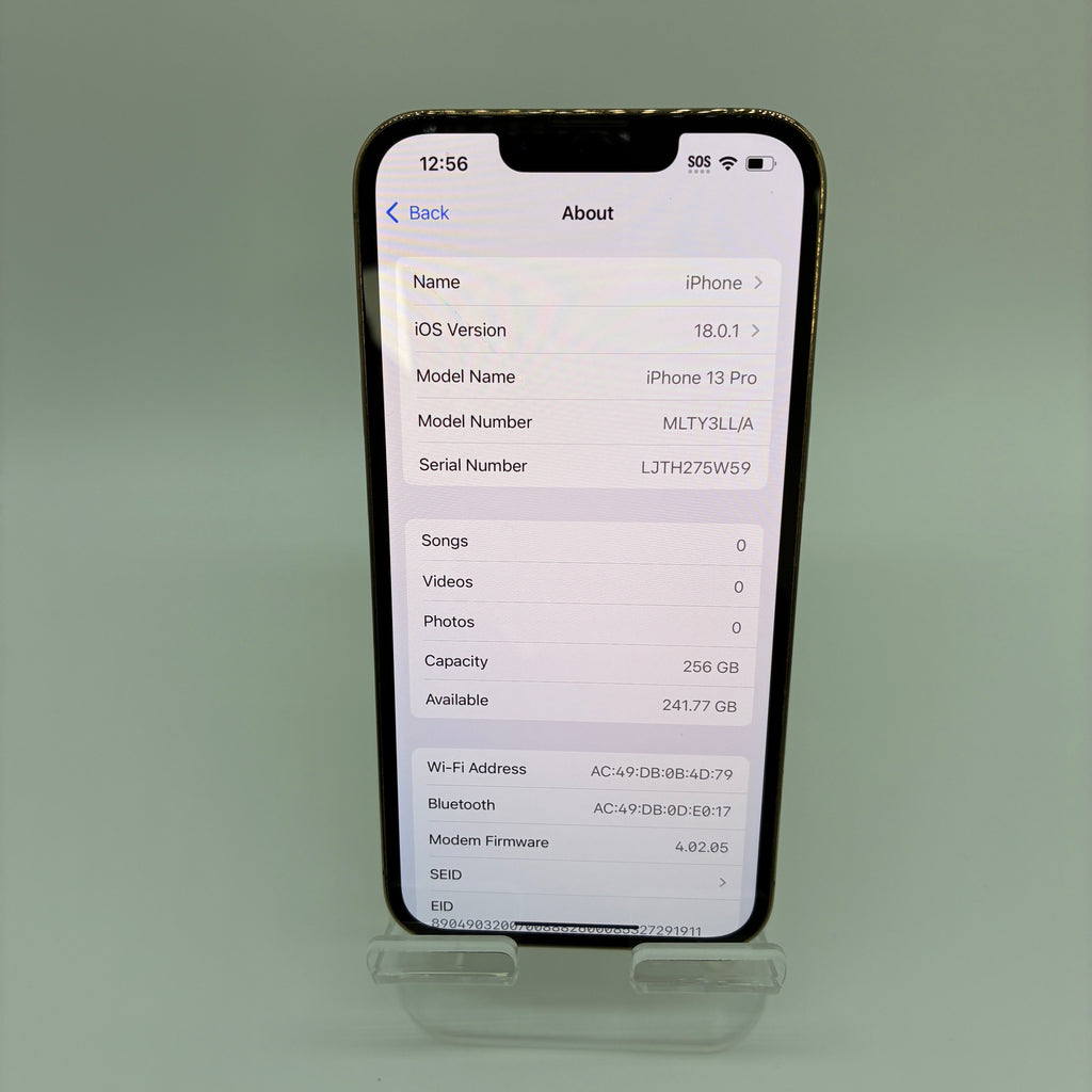 Apple iPhone 13 Pro 6.1  A2483 MLT3LL/A 256GB Gold Unlocked 83%BH