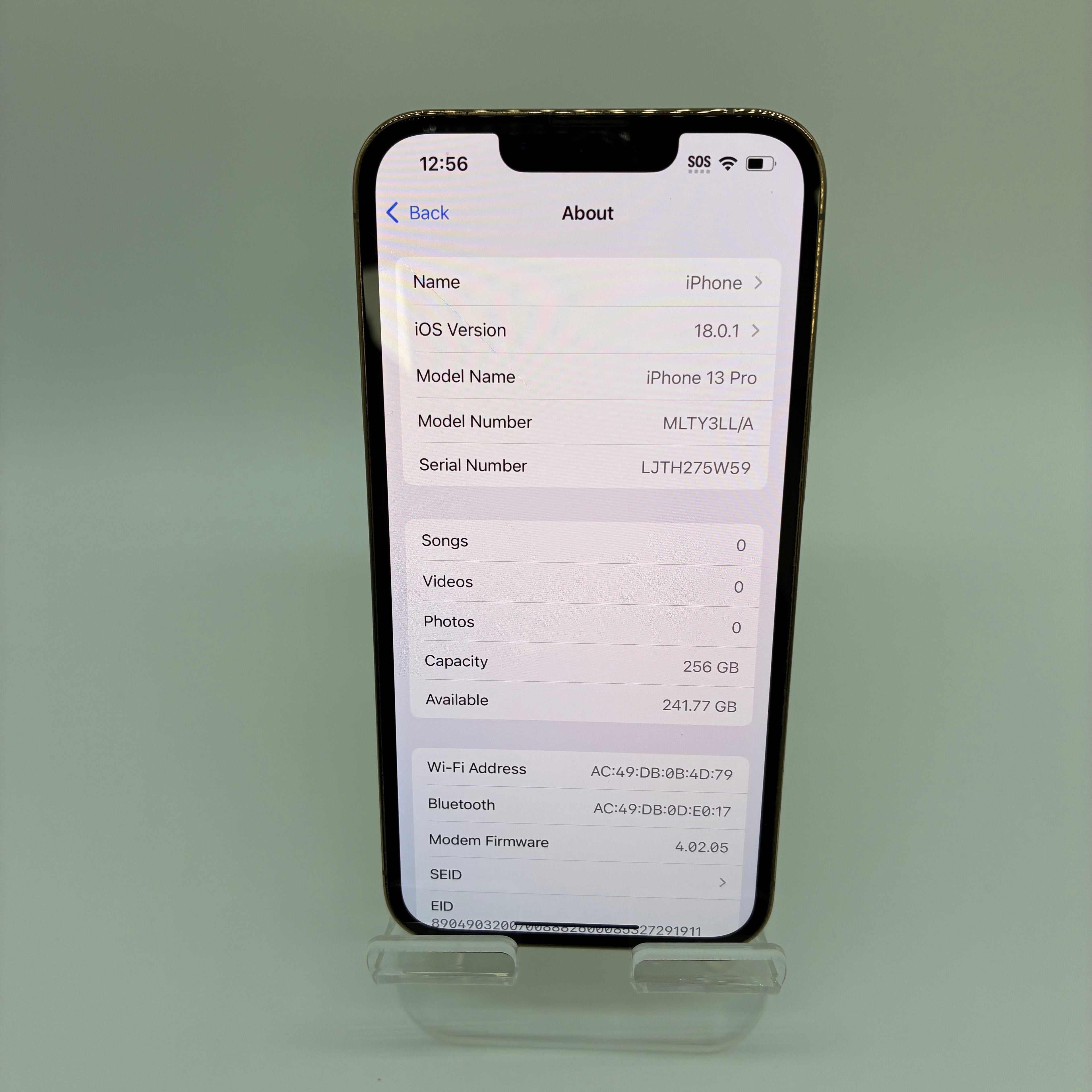 Apple iPhone 13 Pro 6.1  A2483 MLT3LL/A 256GB Gold Unlocked 83%BH
