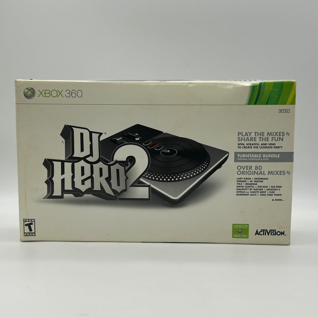 Xbox 360 DJ Hero 2 Wireless Turntable Controller w/ Box - UNTESTED NO DONGLE