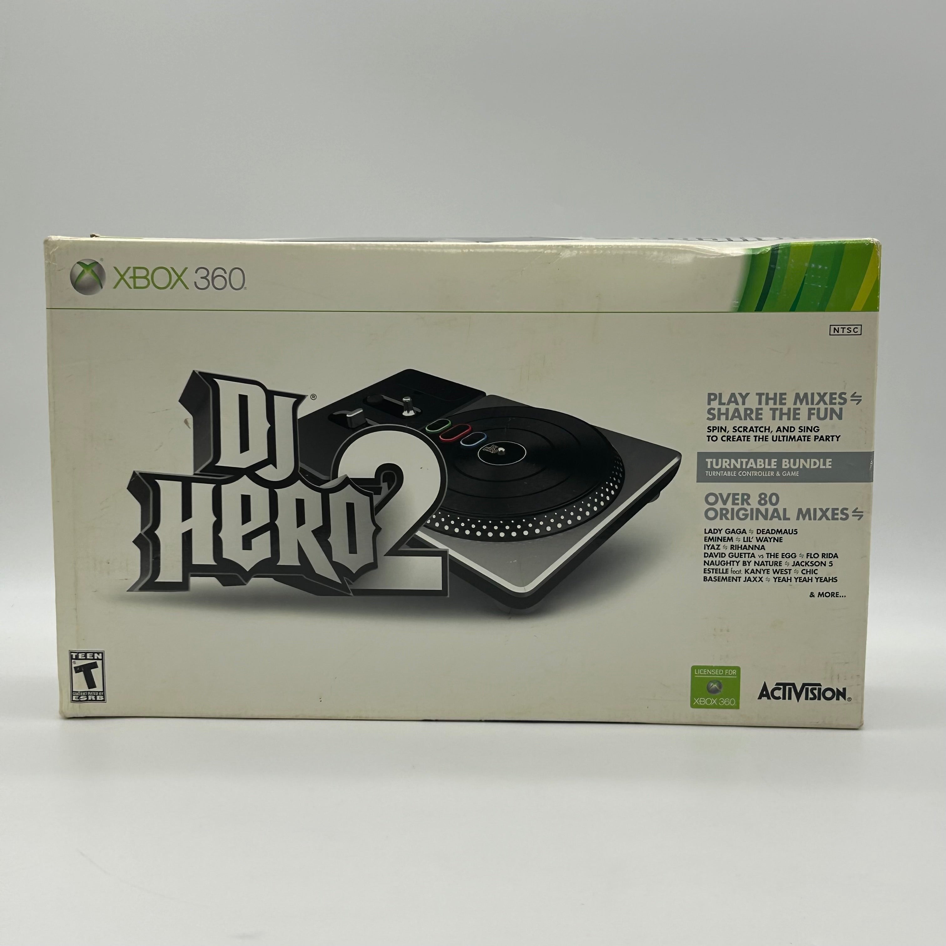 Xbox 360 DJ Hero 2 Wireless Turntable Controller w/ Box - UNTESTED NO DONGLE