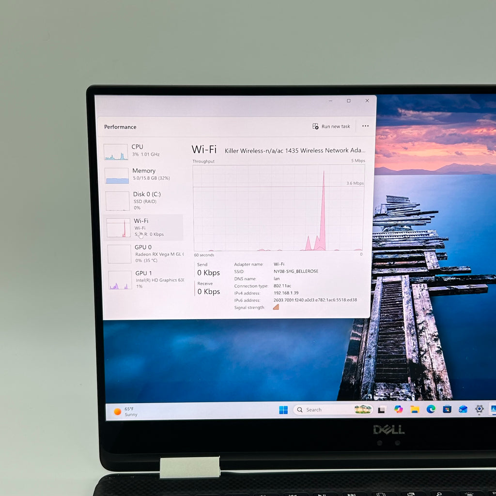 Dell XPS 15 9575 15.6" Touch 2-in-1 Laptop - i7-8705G 3.10GHz 16GB RAM 256GB SSD