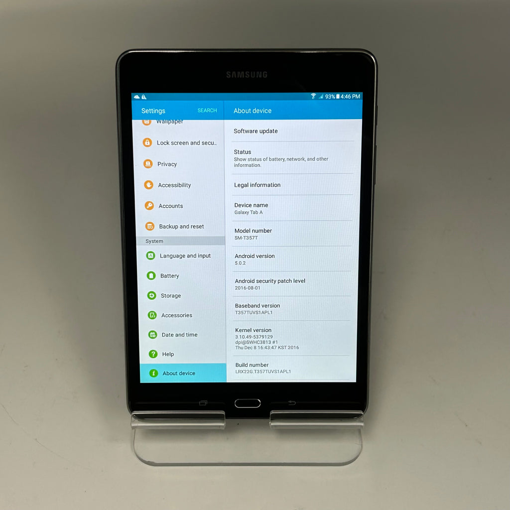 Samsung Galaxy Tab A SM-T357T 16GB (T-Mobile) Black 8" Tablet