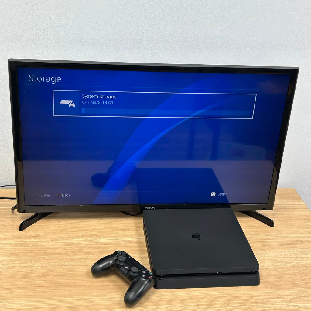 Sony PlayStation 4 Slim CUH-2115B 1 TB Video Game Console Bundle w/1 Controller