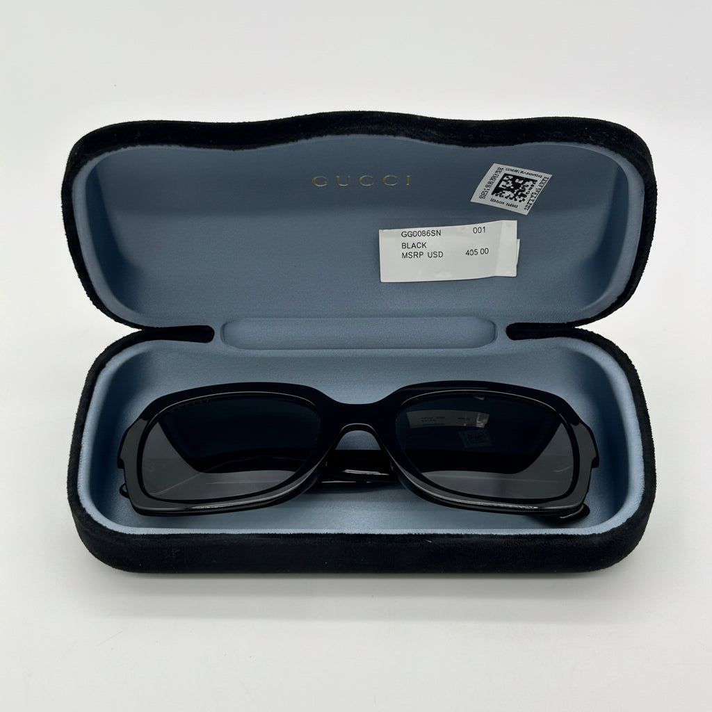 Authentic Gucci GG0036SN 001 Sunglasses Black Grey Gradient 54-22-140 Cat.3