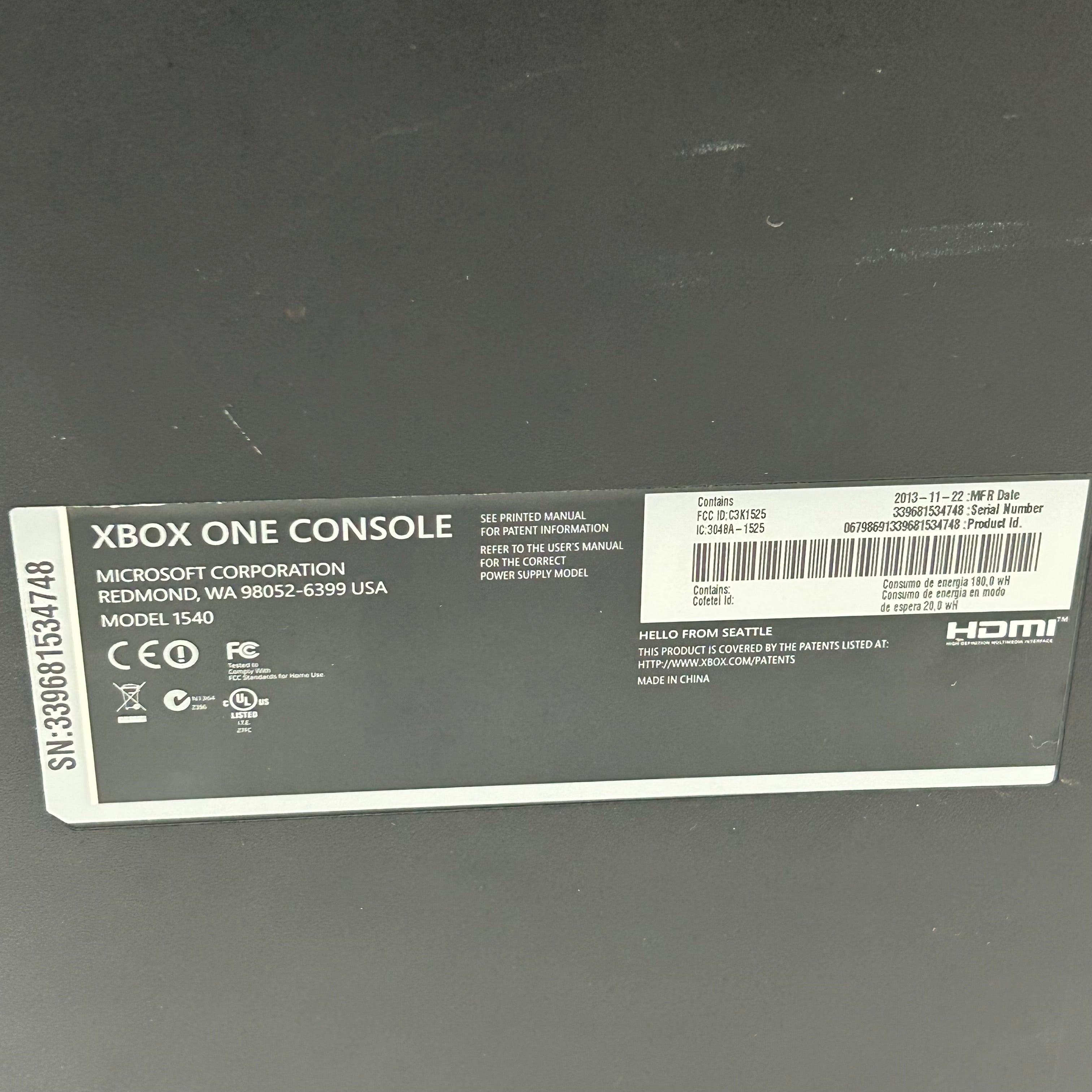 Microsoft Xbox One 500GB Console Gaming System Only Black 1540