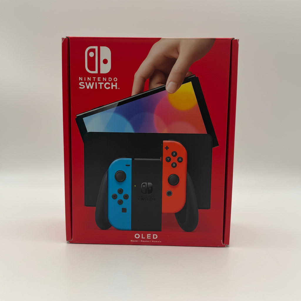 Nintendo Switch OLED Model HEG-001 Handheld Console 64GB Neon Red/Blue - New in Box