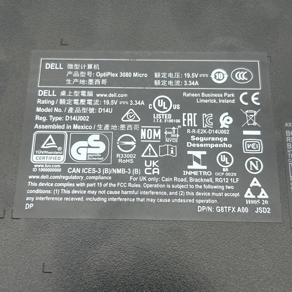 Dell OptiPlex 3080 Micro Desktop Computer - PARTS ONLY
