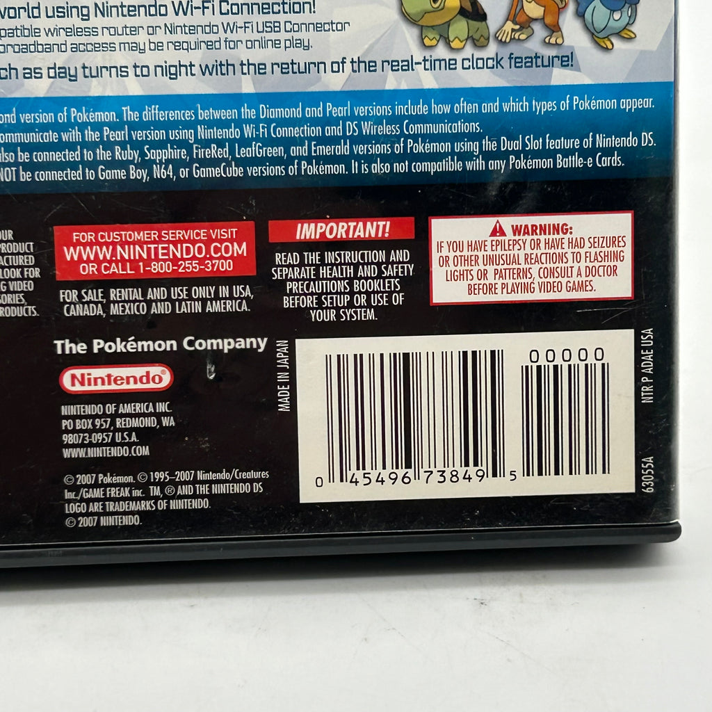 Nintendo DS Pokemon Diamond Used C Multi-Colored Case Manual