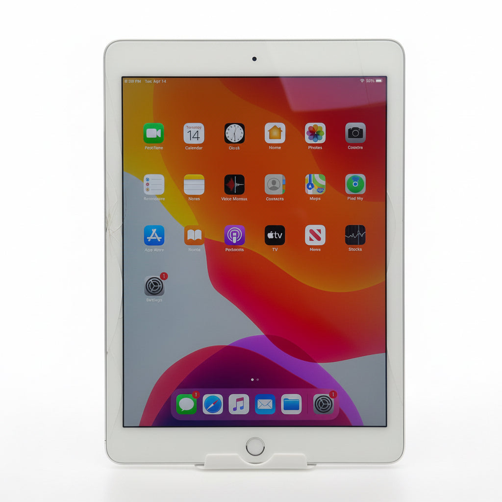 Apple iPad Air 2 Wi-Fi 16GB Silver A1566 - Cracked Screen