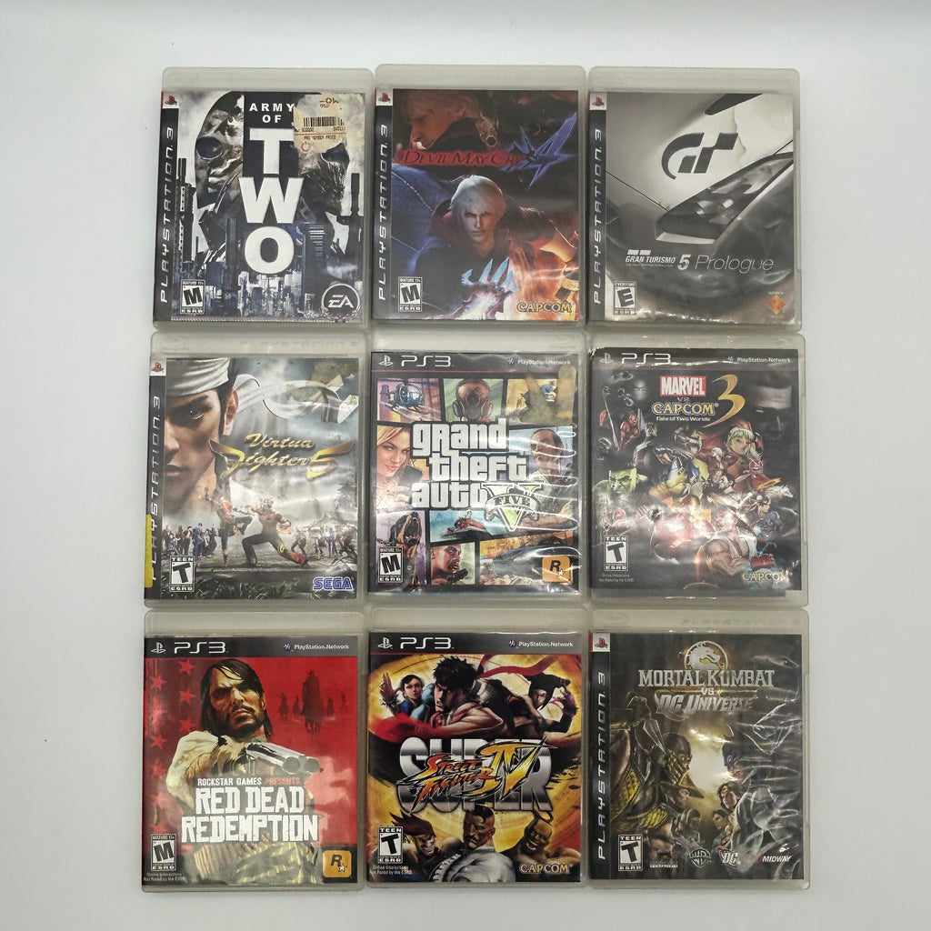 Sony PlayStation 3 PS3 Slim 160GB Console CECH-3001A Bundle with 10 Games & OEM