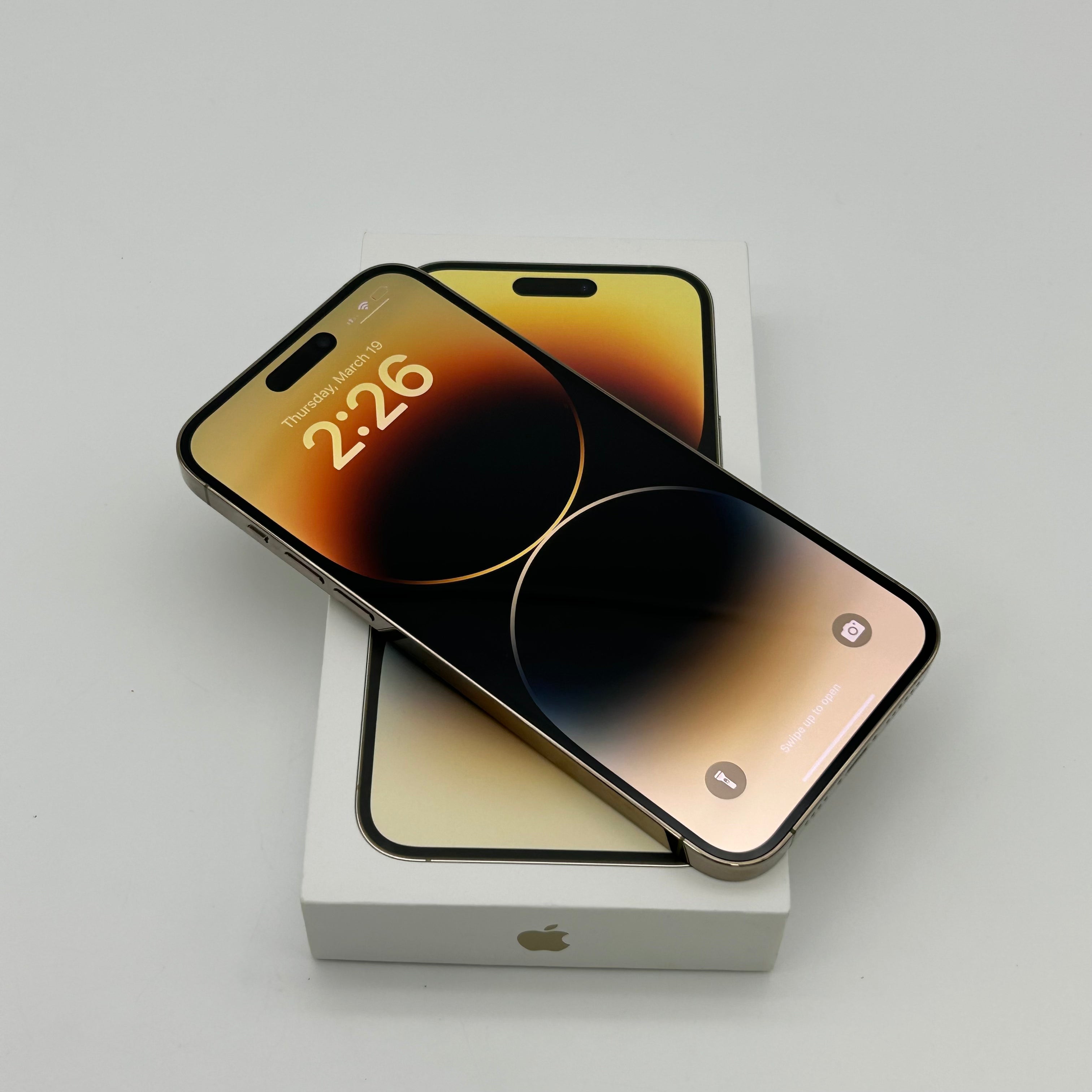 AT&T Apple iPhone 14 Pro Max - Gold - 256GB  BH 100% - MQ8V3LL/A  - For Parts Only