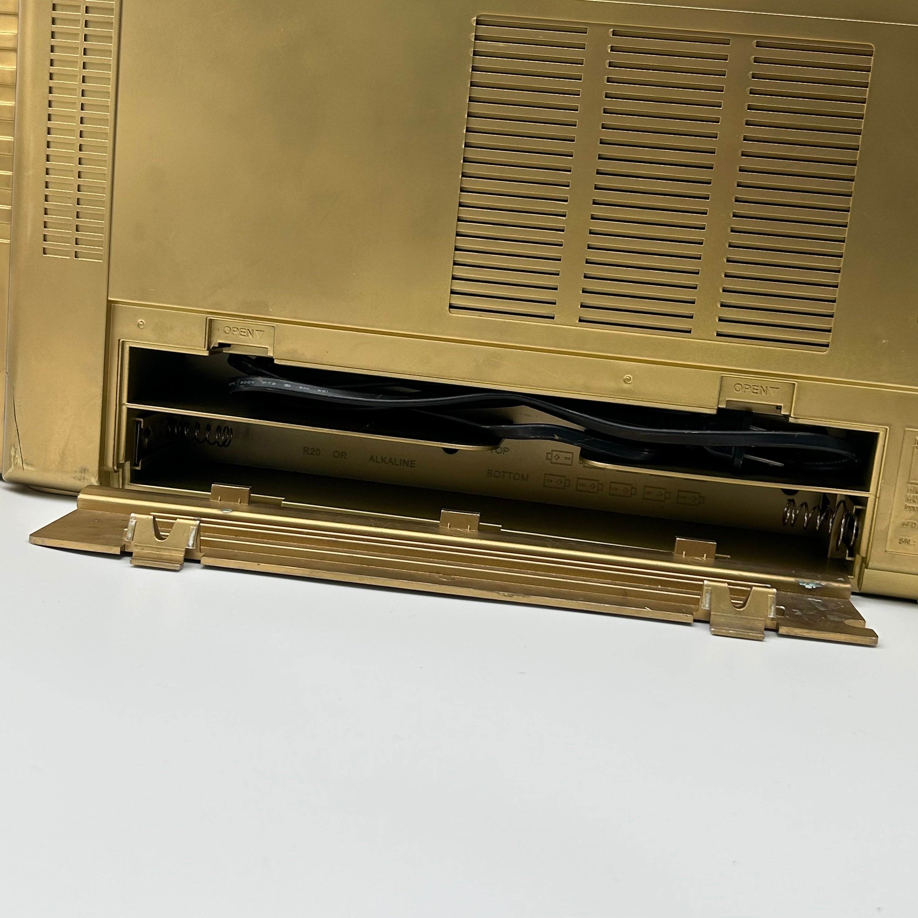 LASONIC I-931 BOOMBOX Gold Pro Audio Equipment with Bag - Used