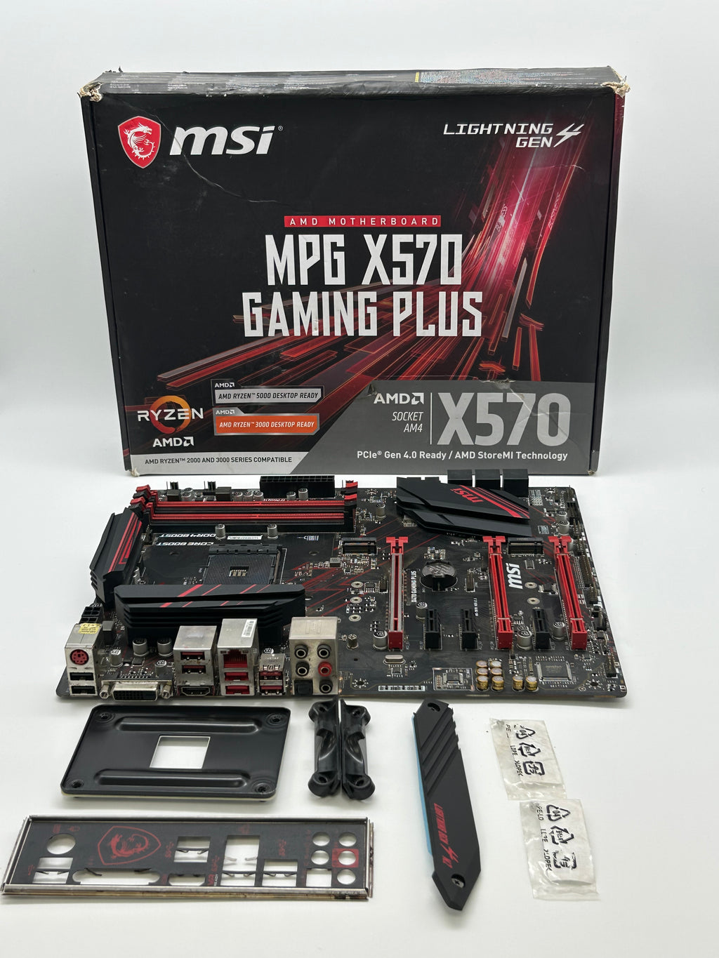 MSI X470 GAMING PLUS Motherboard Socket Black Used