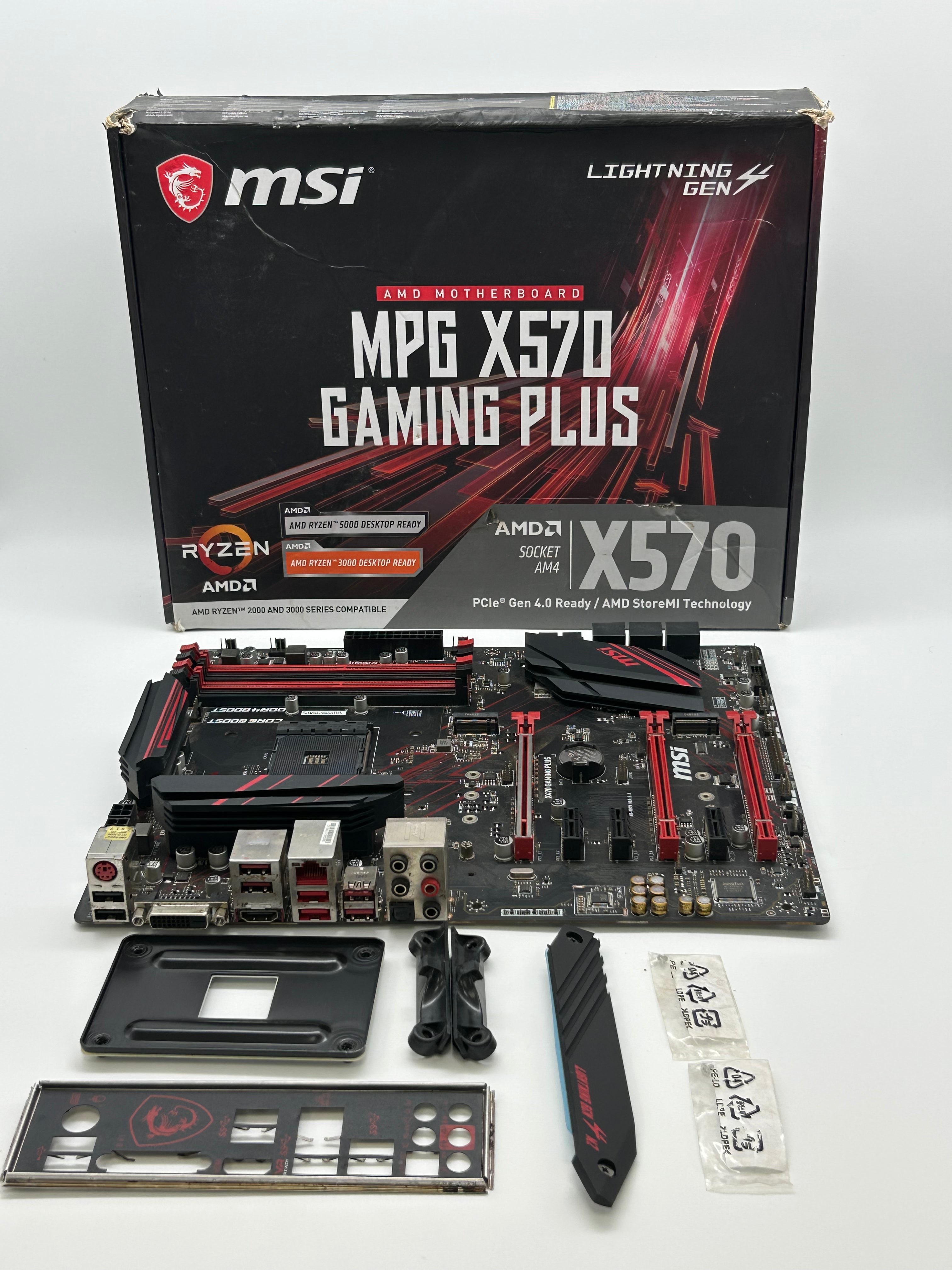 MSI X470 GAMING PLUS Motherboard Socket Black Used