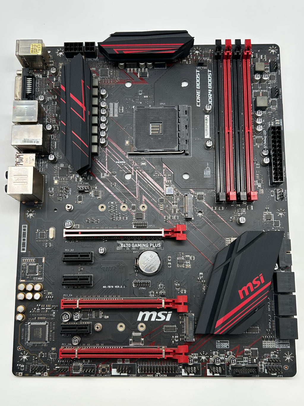MSI X470 GAMING PLUS Motherboard Socket Black Used