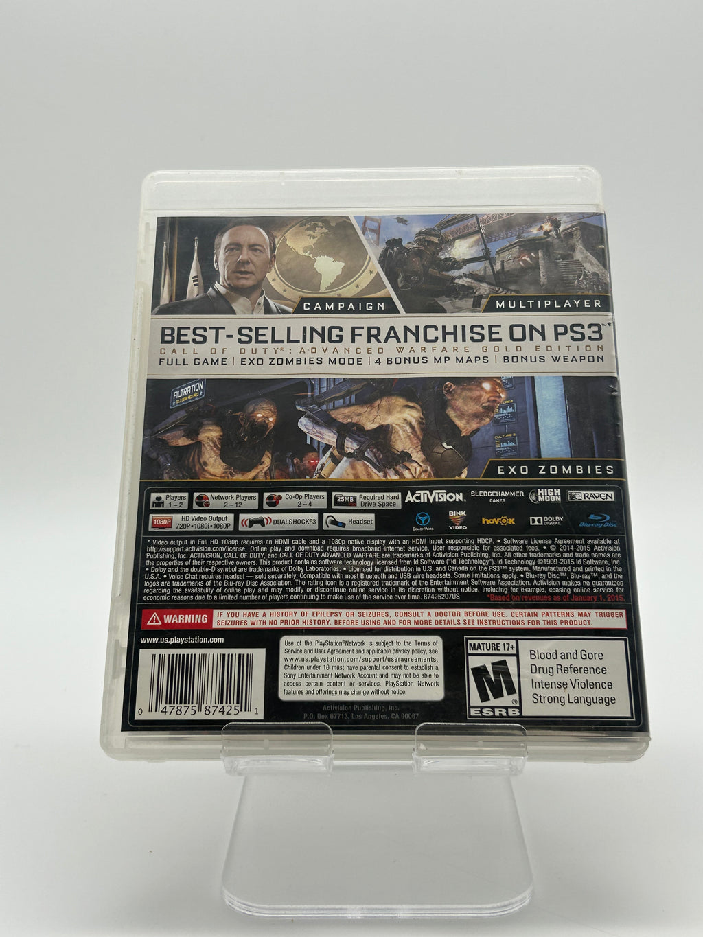 Playstation 3 Call of Duty Advanced Warfare With Manual and Case -  Used