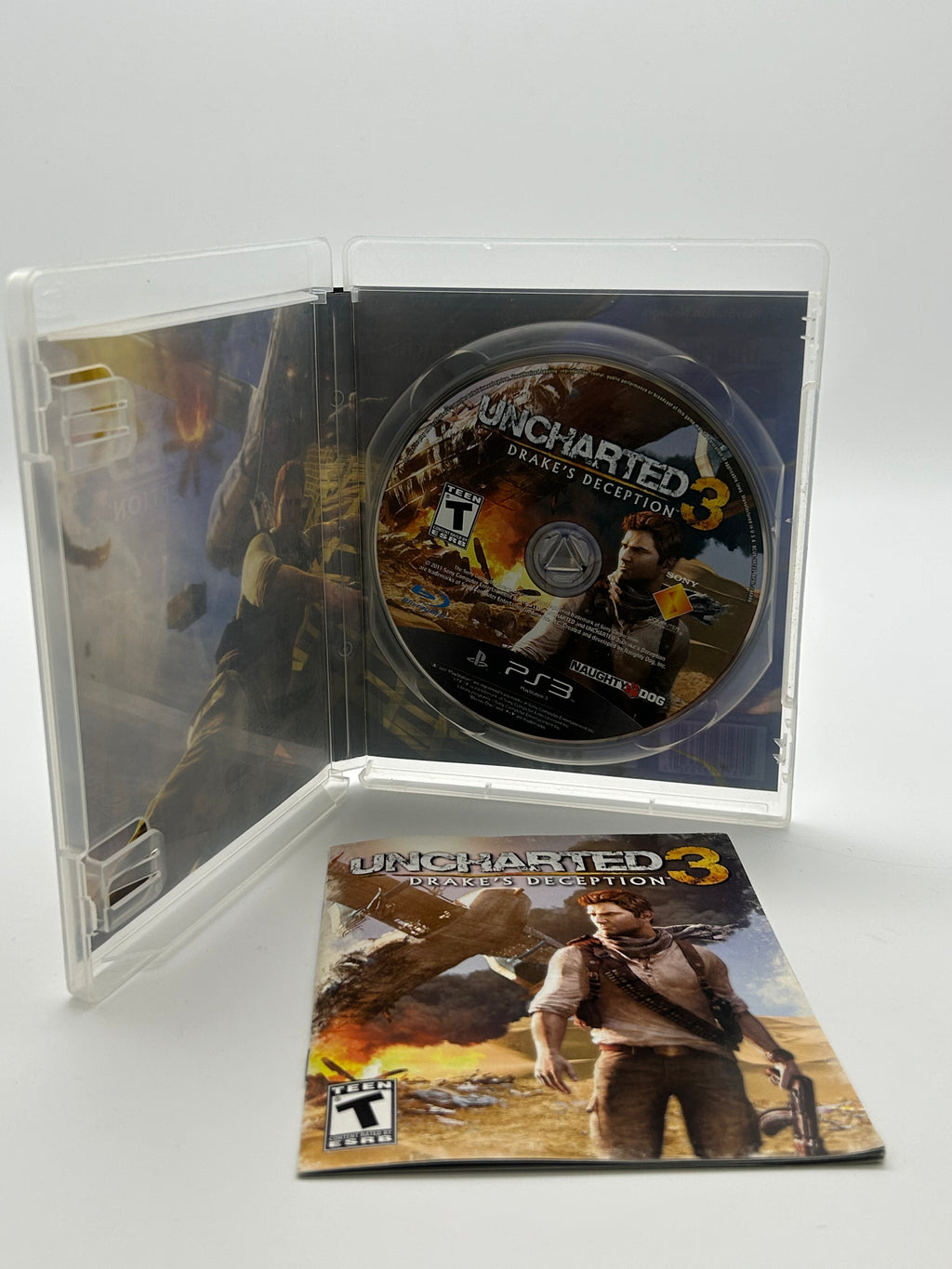 Playstation 3 Uncharted 3: Drake's Deception Video Game With Manual and Case - Used