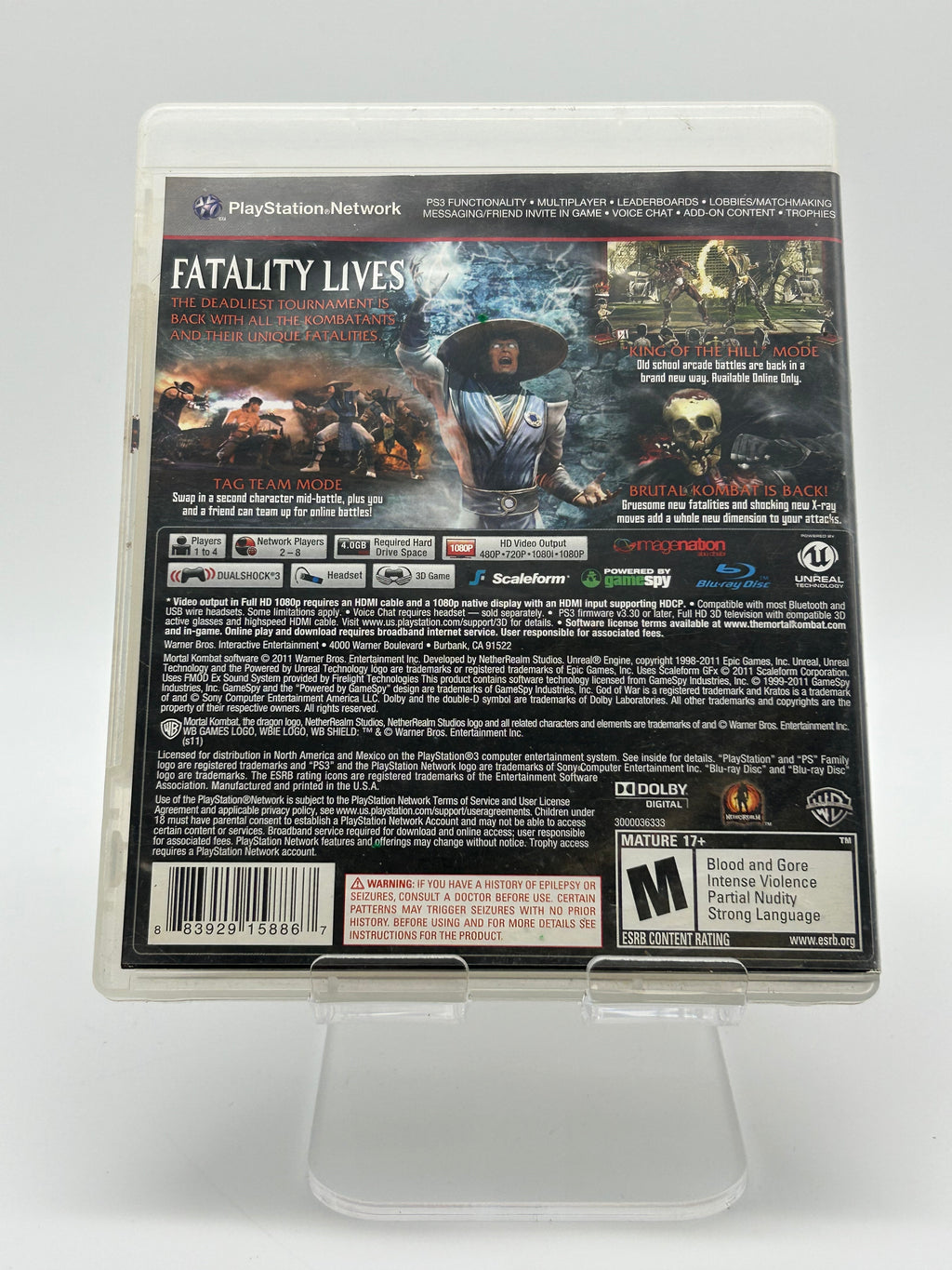 Mortal Kombat Playstation 3 PS3 - Used