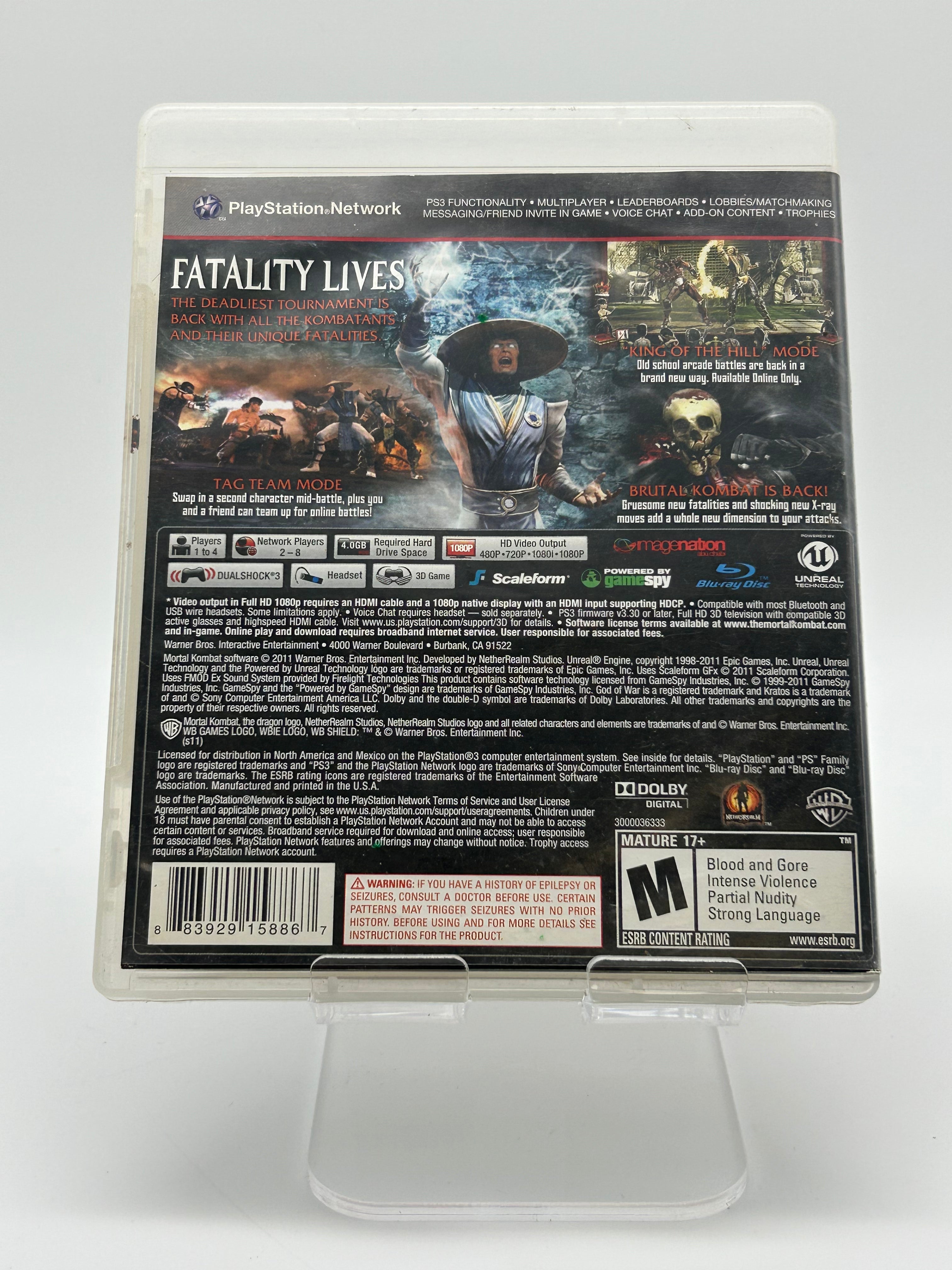 Mortal Kombat Playstation 3 PS3 - Used
