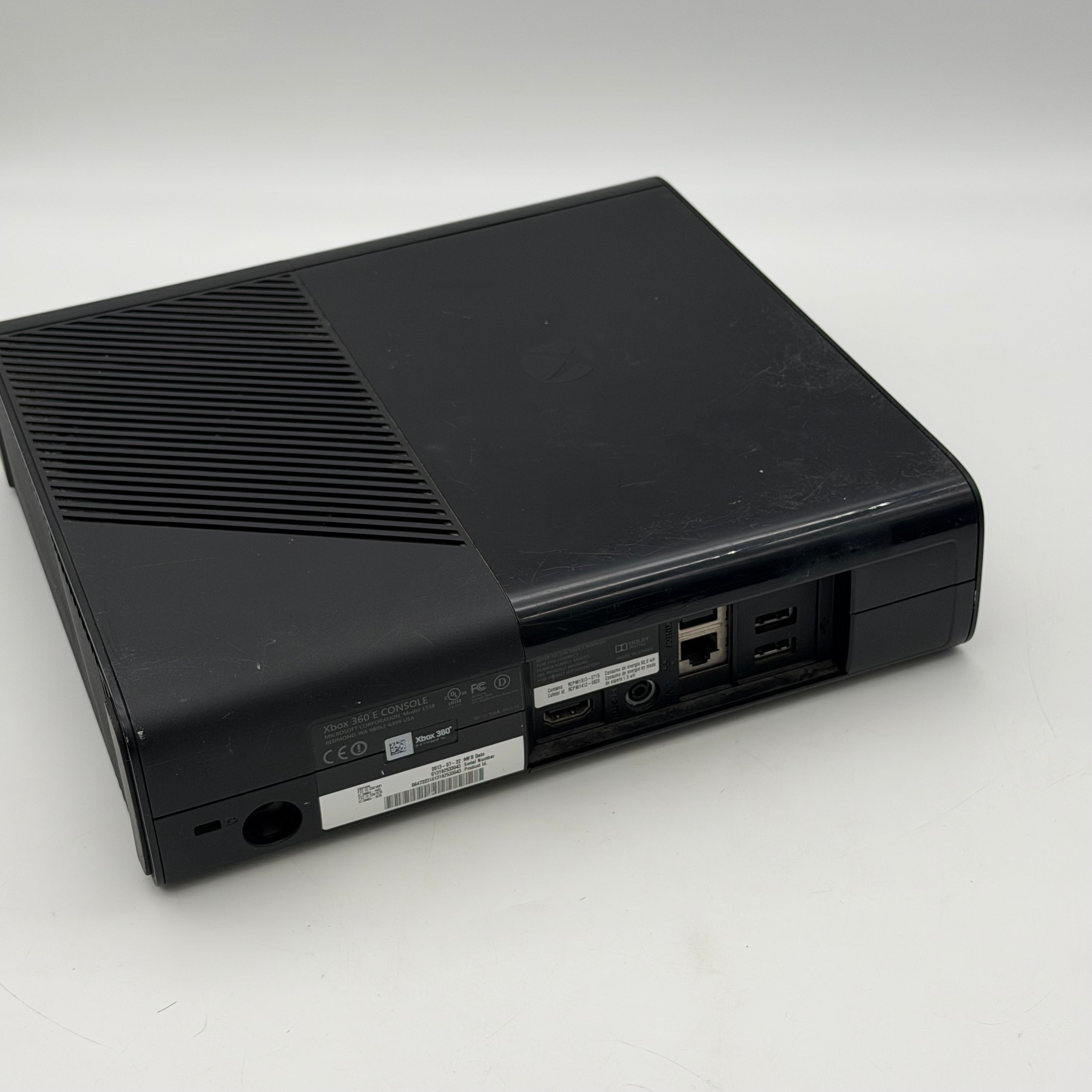 Microsoft Xbox 360 E (1538) 2013 Console Bundle 120GB Black with Kinect 360 & 4 Games