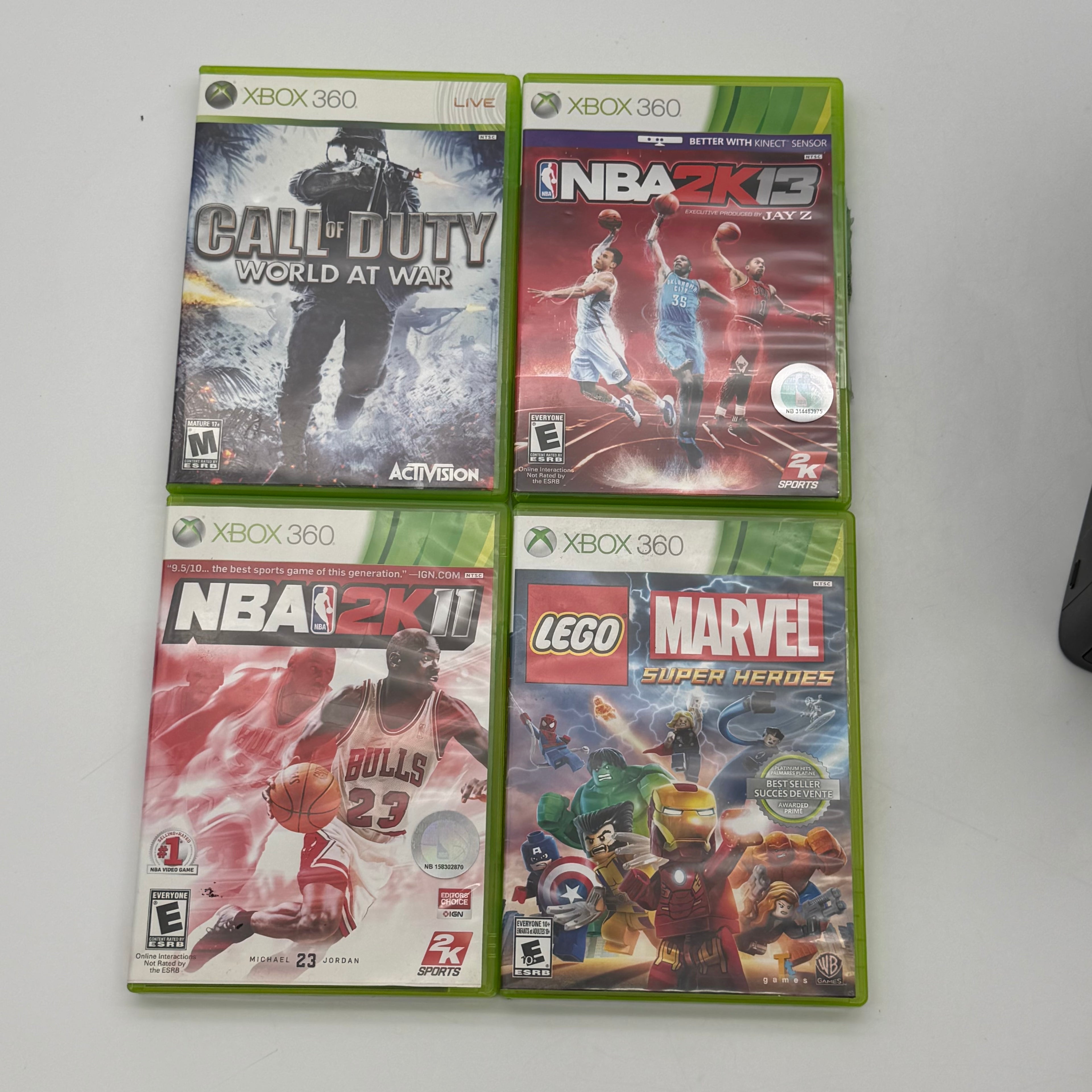 Microsoft Xbox 360 E (1538) 2013 Console Bundle 120GB Black with Kinect 360 & 4 Games