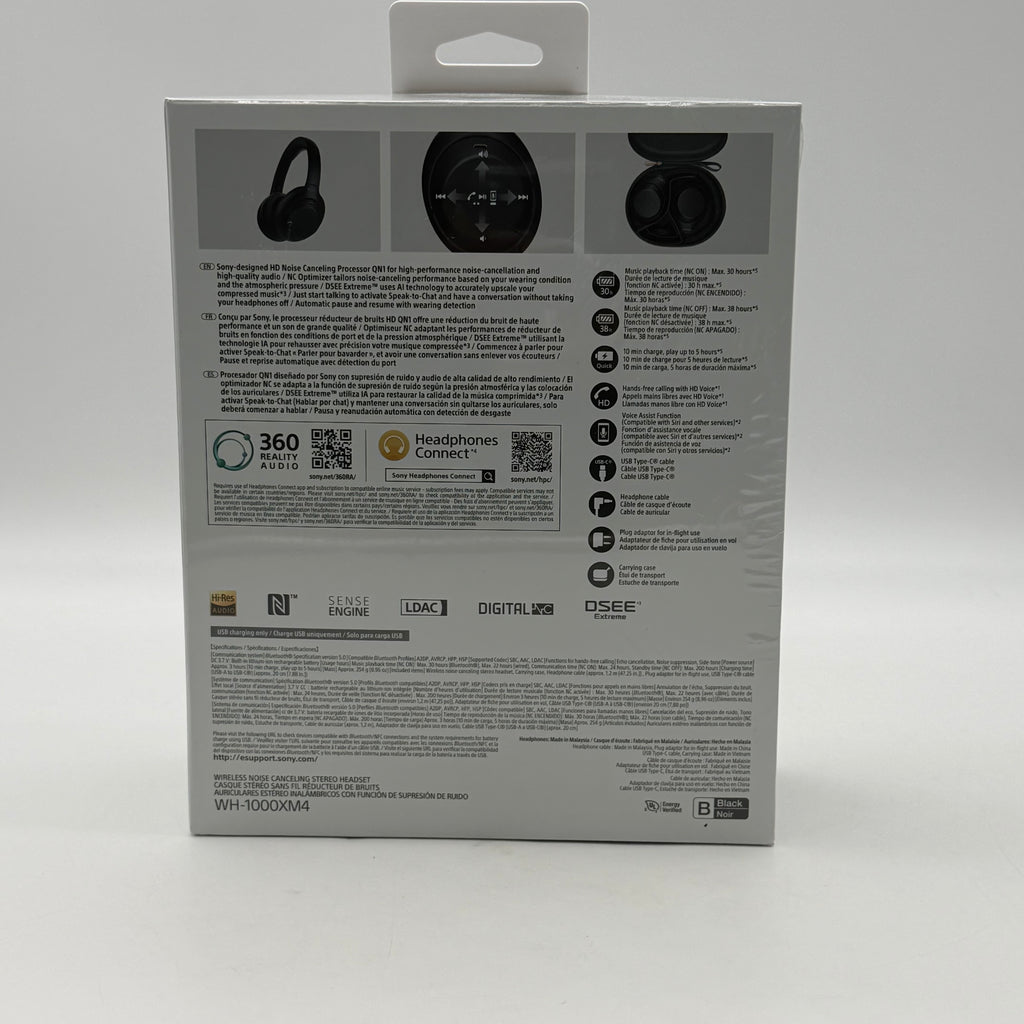 Sony WH 1000XM4 Wireless Noise Cancelling Over Ear Headphones Black NIB