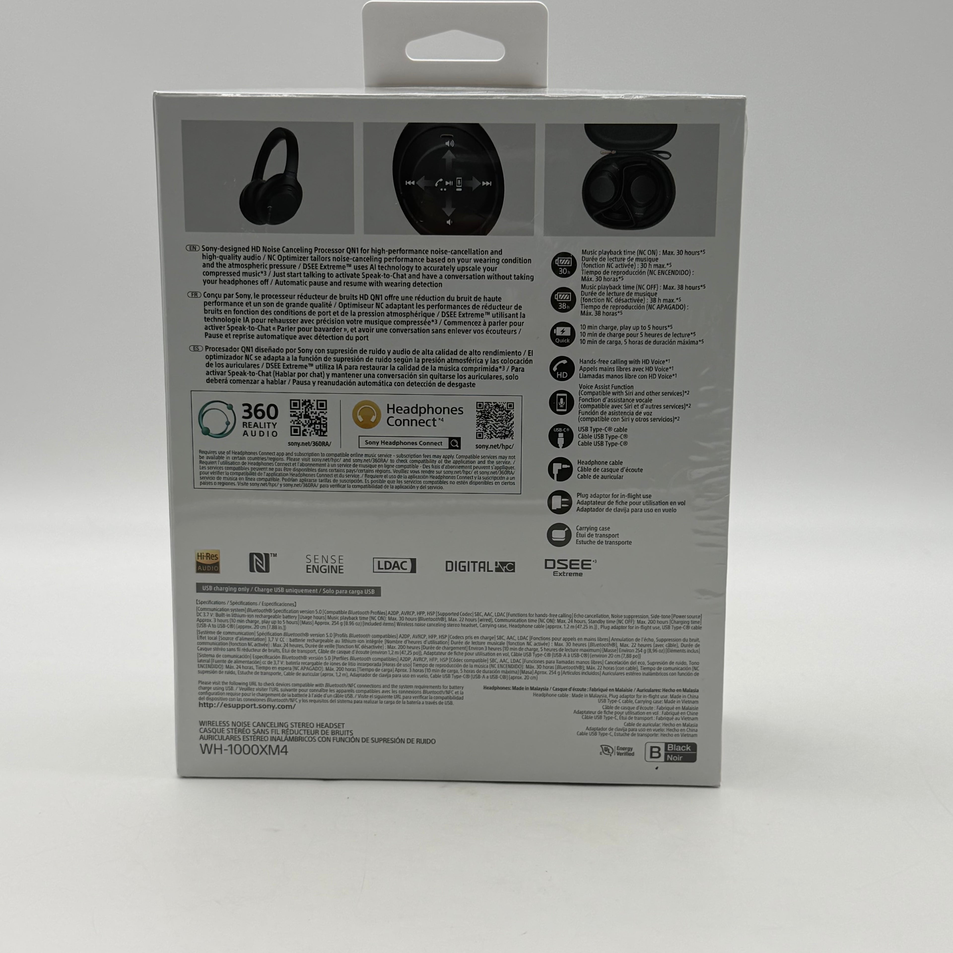 Sony WH 1000XM4 Wireless Noise Cancelling Over Ear Headphones Black NIB