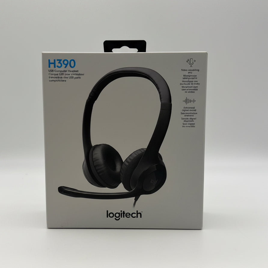 Logitech H390 Over-Head Comfort USB Headset w/ Noise-Canceling Microphone New