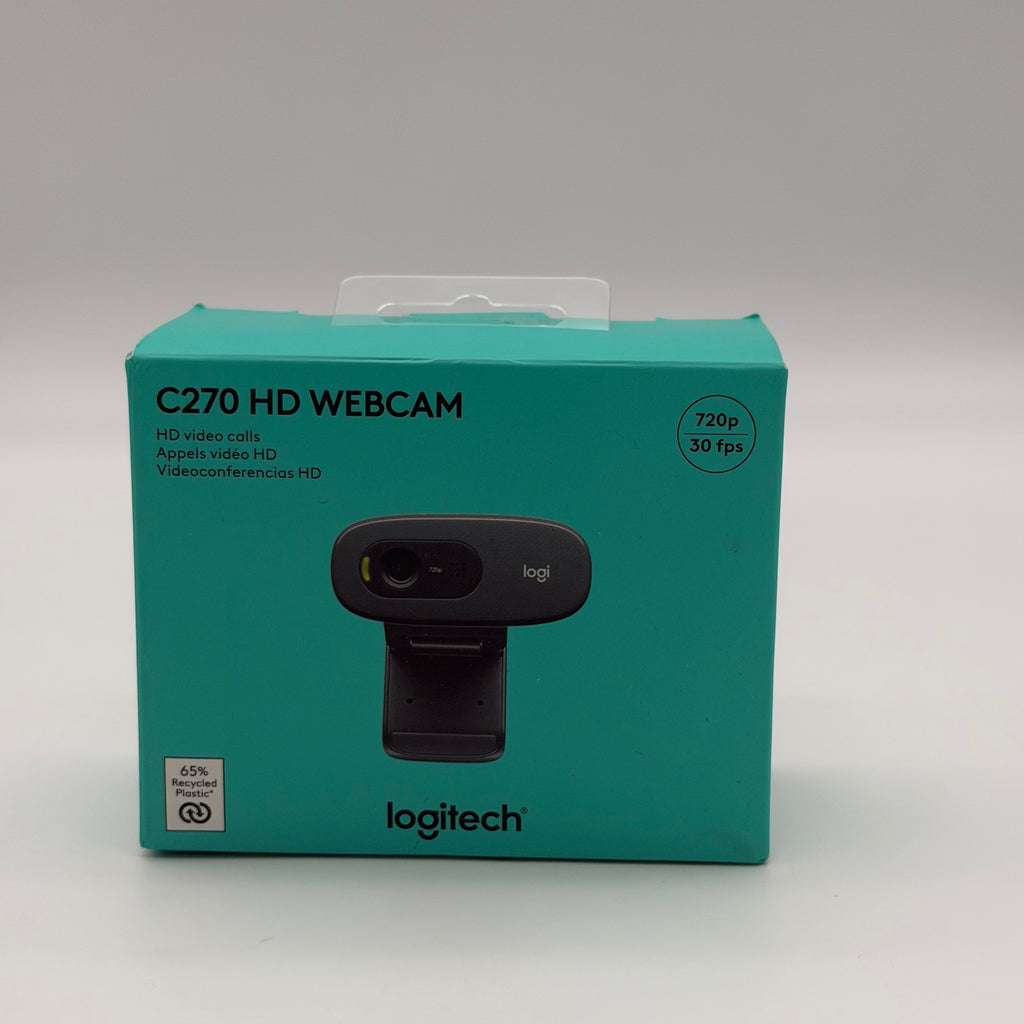 Logitech C270 HD Webcam 720p 30fps Widescreen Video Calling New In Box