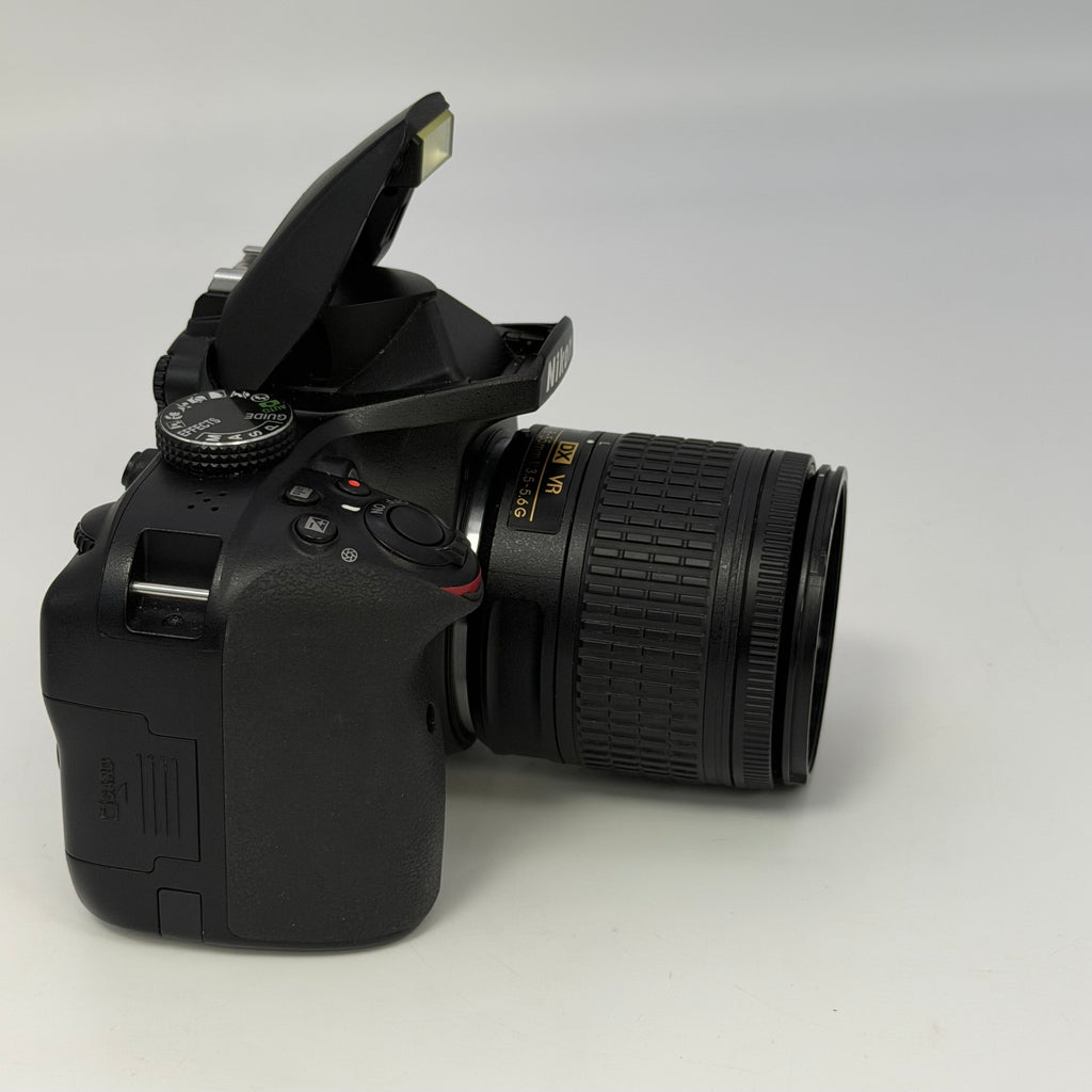 Nikon D3400 Digital SLR Camera 24.2MP + AF-P DX VR 18-55mm Lens & 2 Batteries
