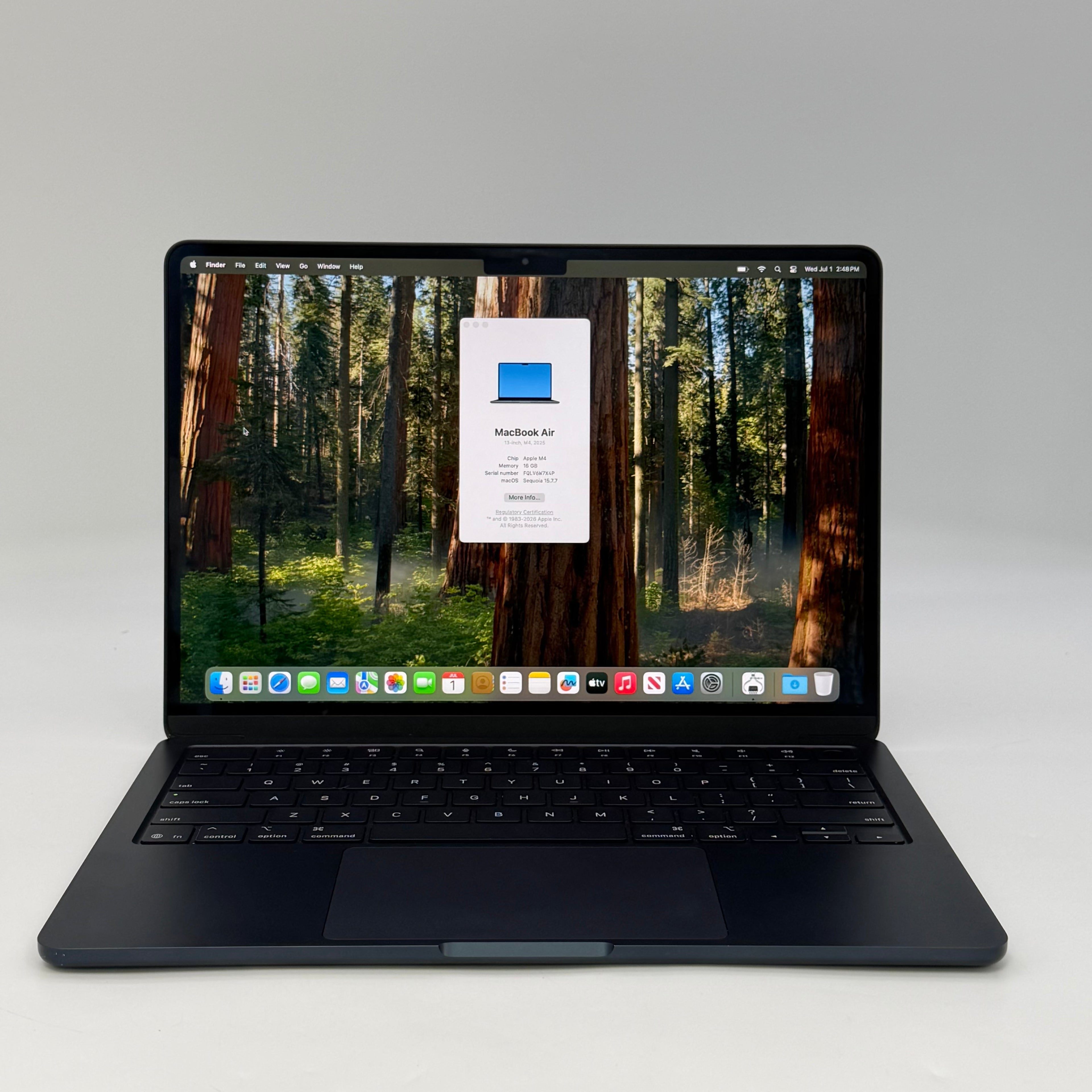 Apple MacBook Air 13" M4 16GB RAM 256GB SSD A3240 2025 Blue BH 100%