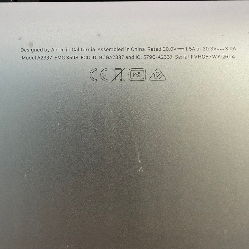 Apple MacBook Air M1 13” 2020 A2337 8GB 256GB Space Gray - For Parts/Repair READ