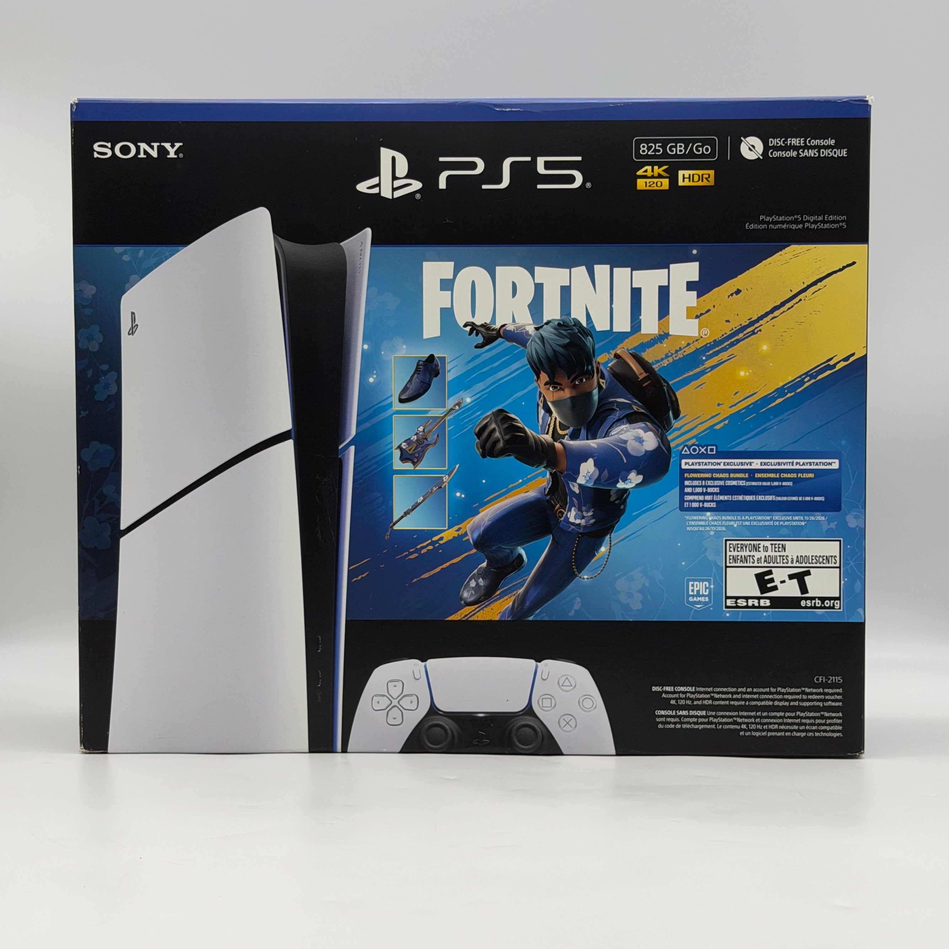Sony PS5 Digital Edition Fortnite Bundle 825GB 4K HDR White CFI-2115