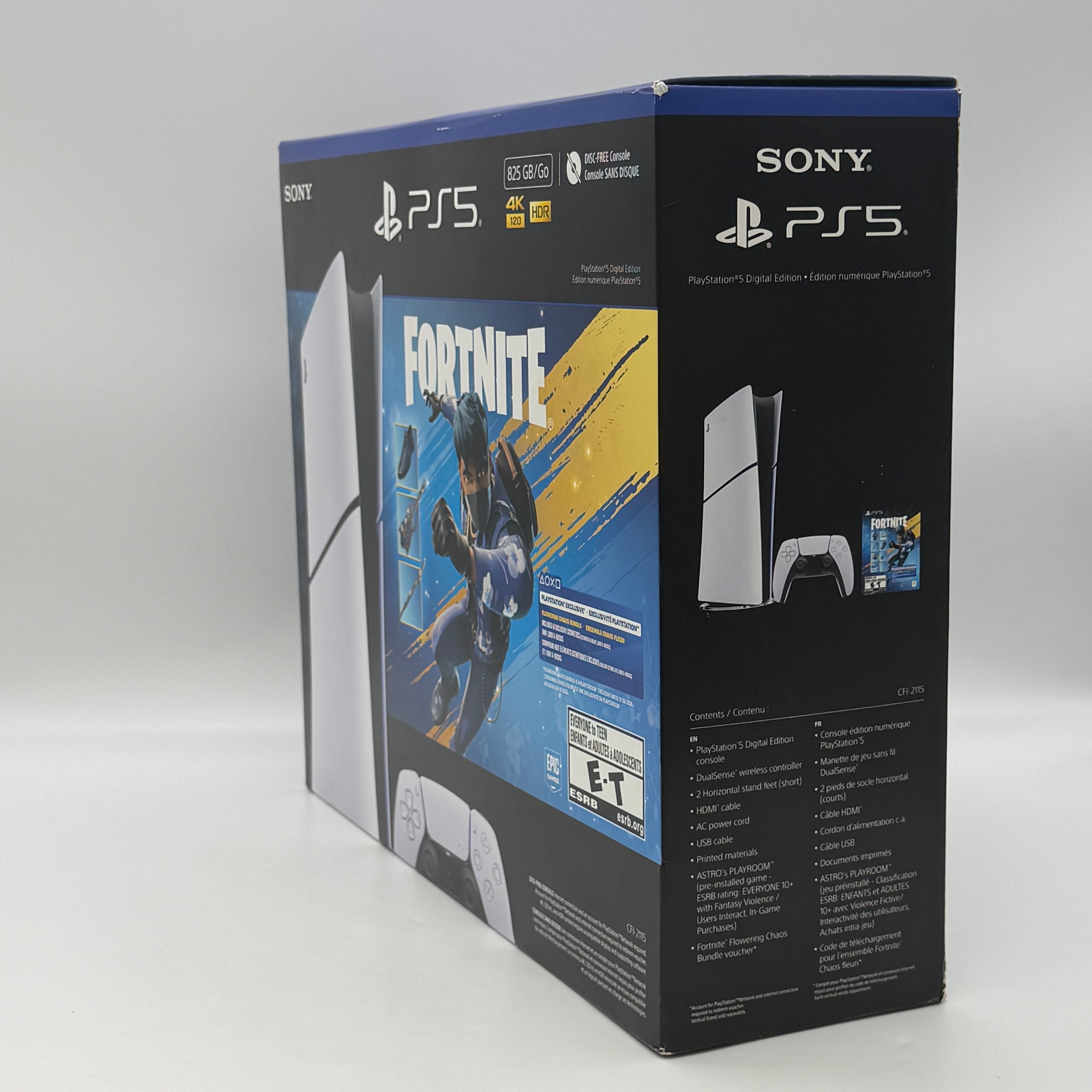 Sony PS5 Digital Edition Fortnite Bundle 825GB 4K HDR White CFI-2115