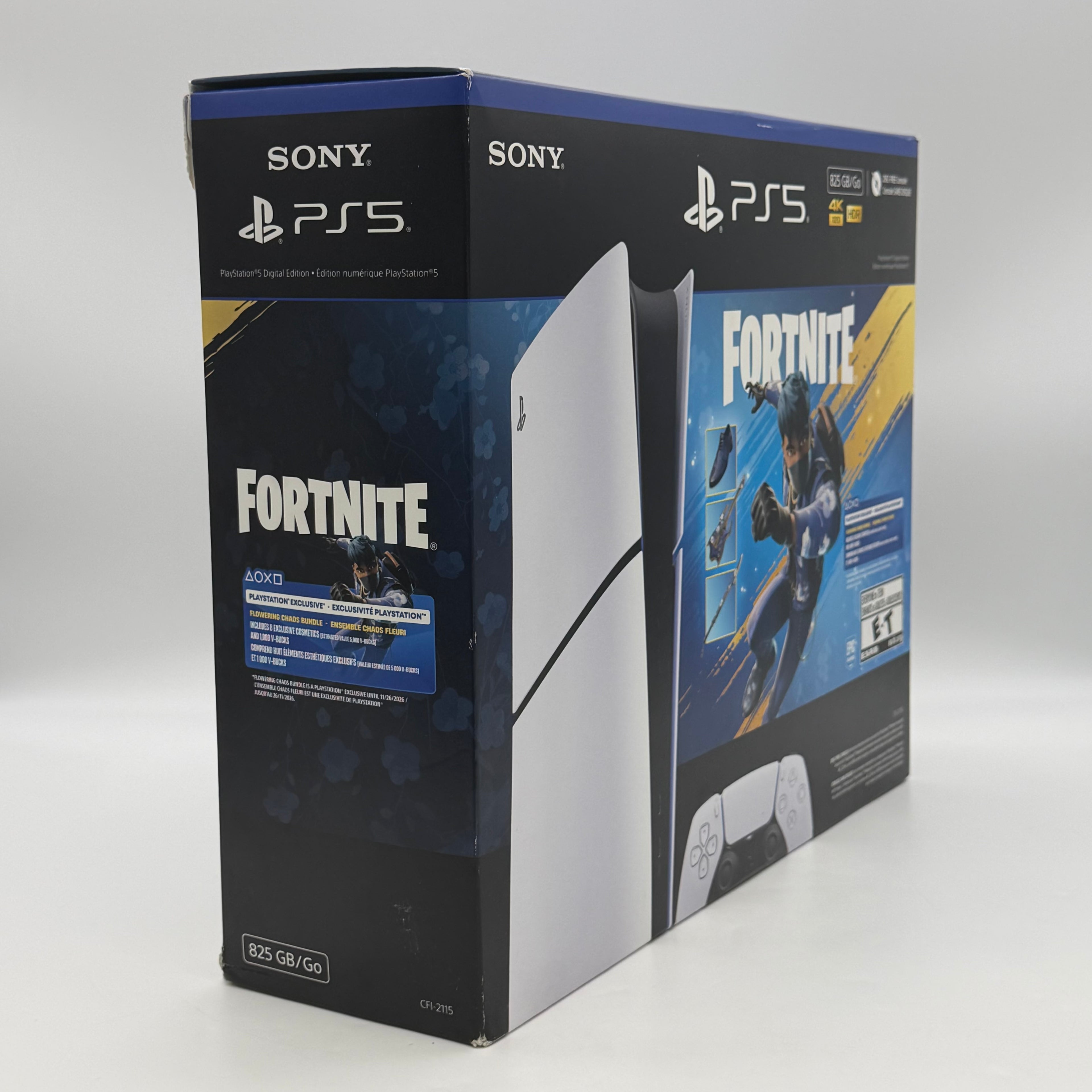 Sony PS5 Digital Edition Fortnite Bundle 825GB 4K HDR White CFI-2115