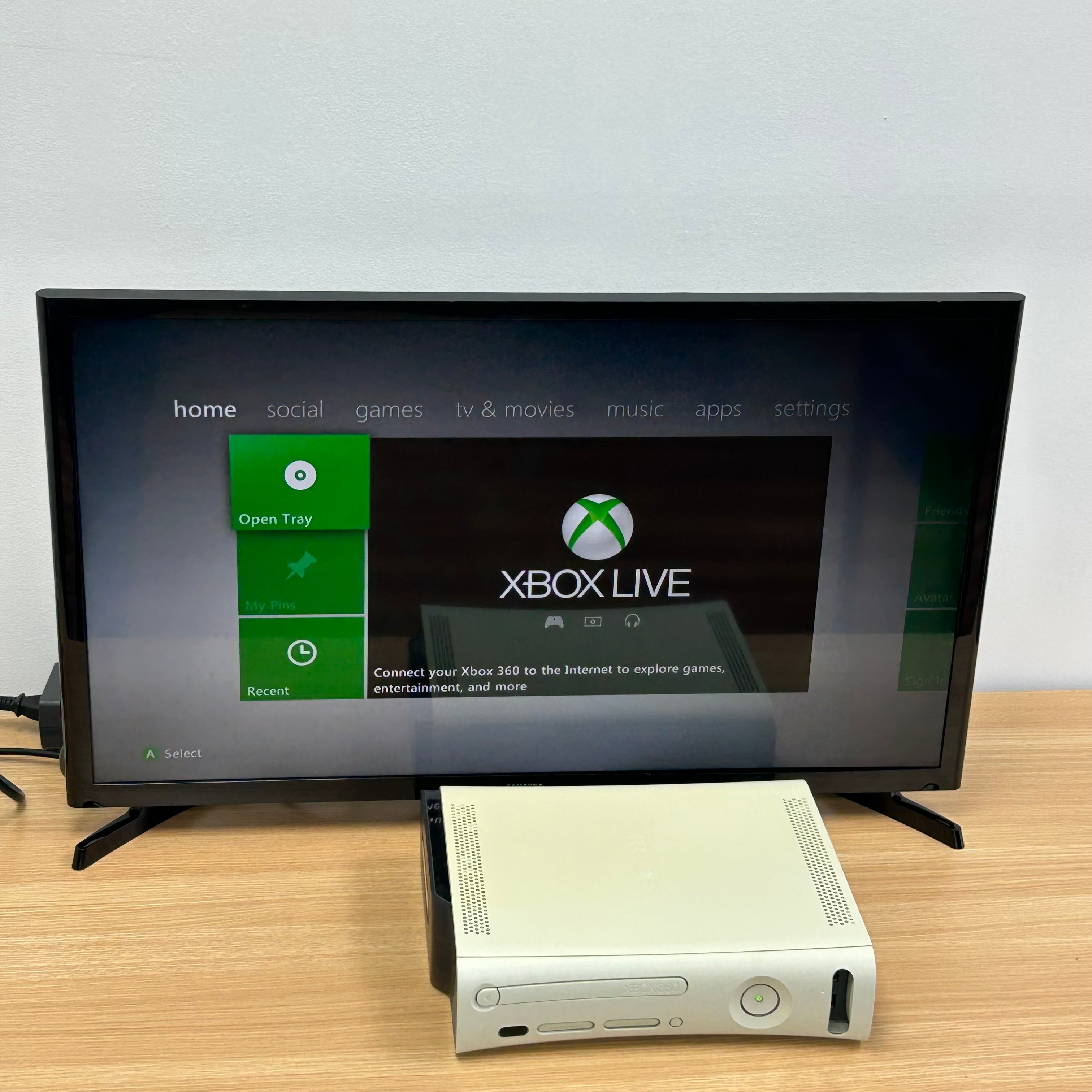 Microsoft Xbox 360 120GB White Video Game Console Bundle - Tested