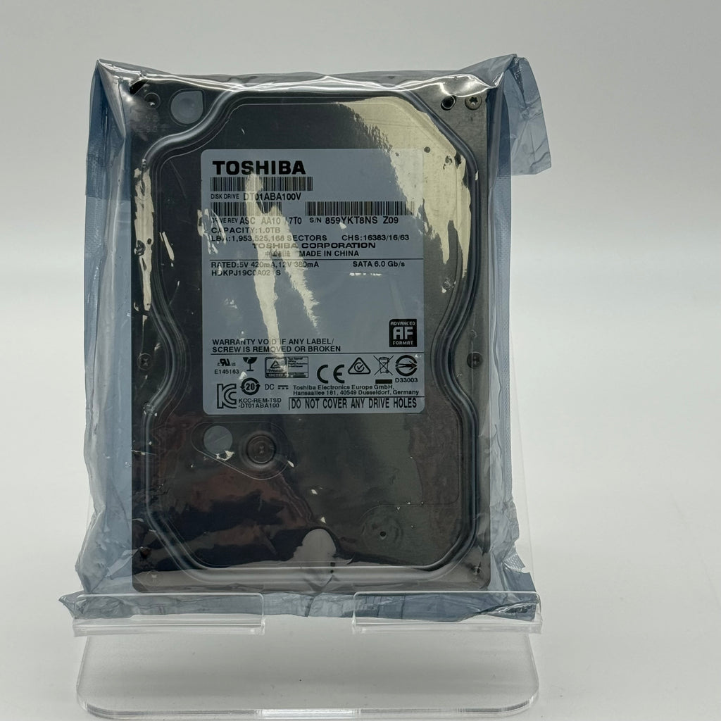 TOSHIBA DT01ABA100V 1TB SATA 6.0 Gb/s 5700 RPM 32MB 3.5" Desktop Hard Drive - New No Box - Silver - Used